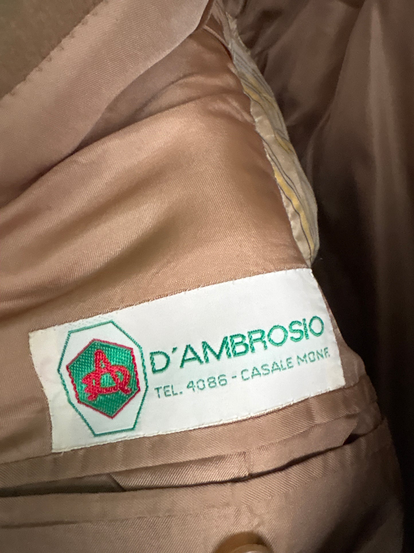 Sacou camel din stofa 100% cașmir utra luxury couture italian