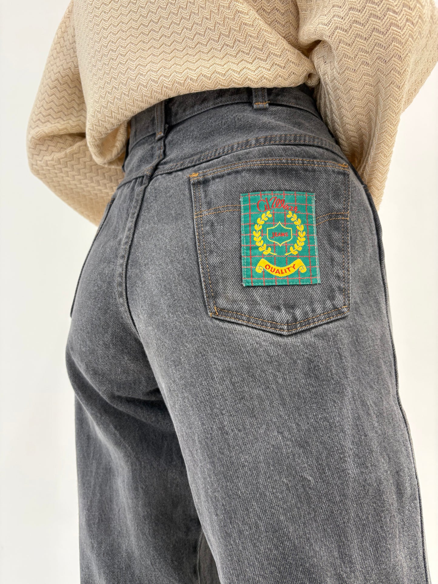 Jeans vinatge cu talie ultra înaltă mom fit