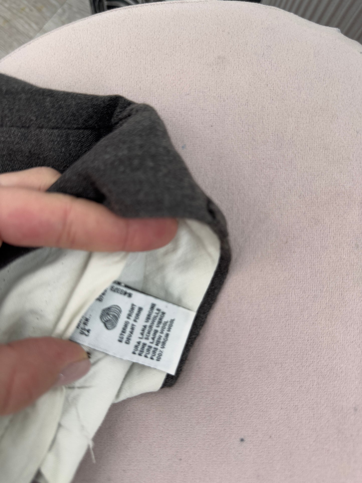 Pantaloni din lana extrafina wenge brown cu talie ultra înaltă