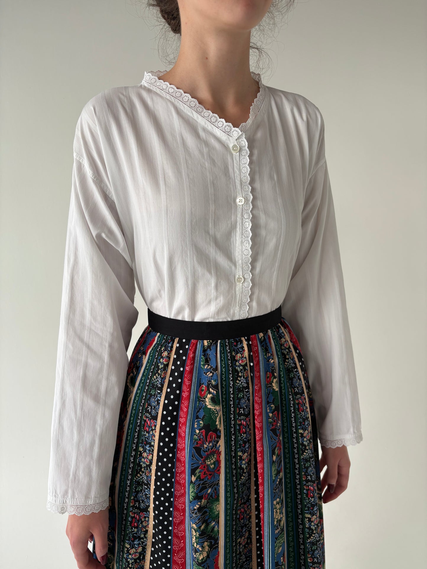 Cămașa vintage din poplin excepțional texturat în croi oversized
