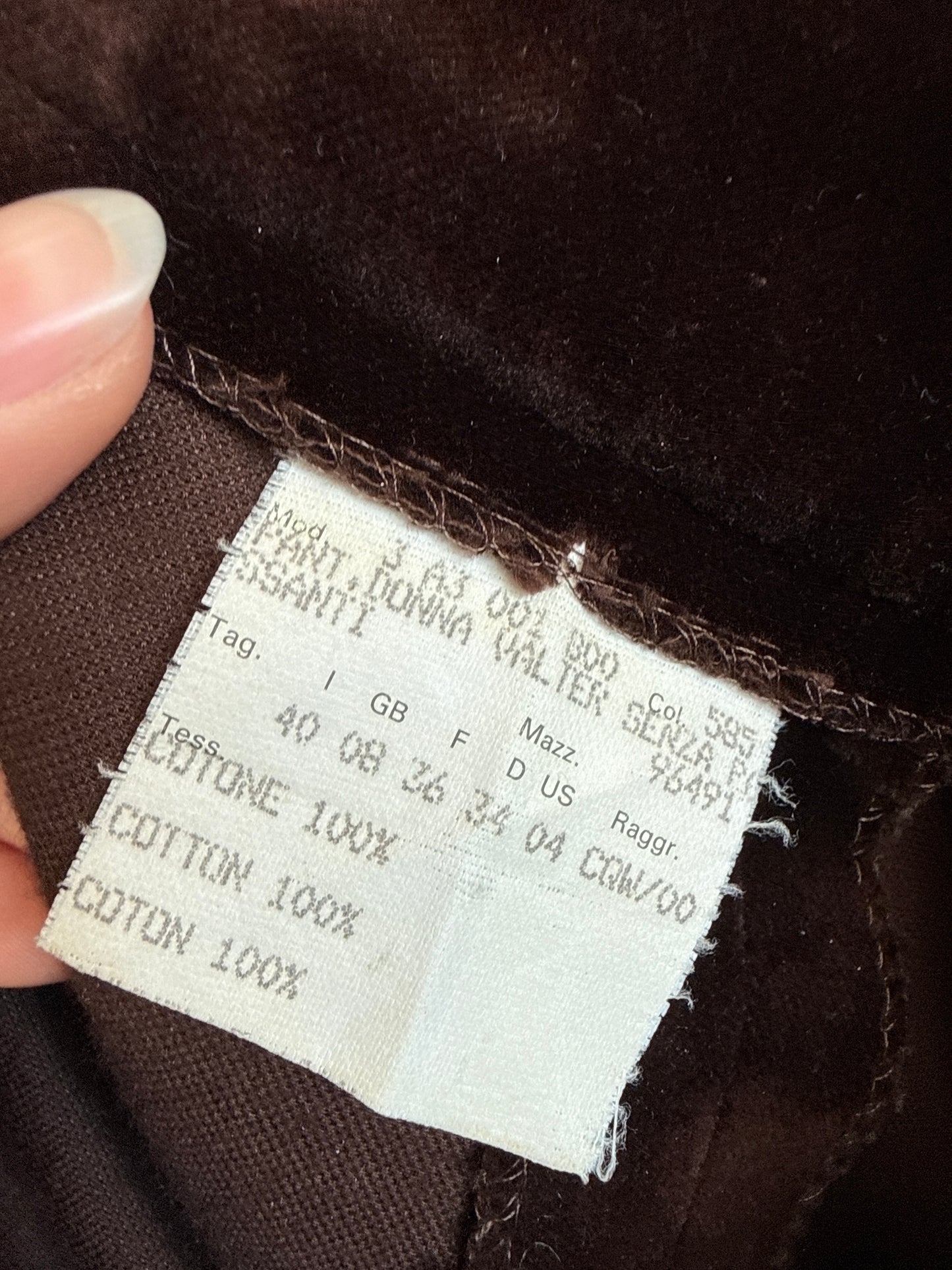 Pantaloni cu talie extrem de înaltă din catifea premium de bumbac de la zi la seară