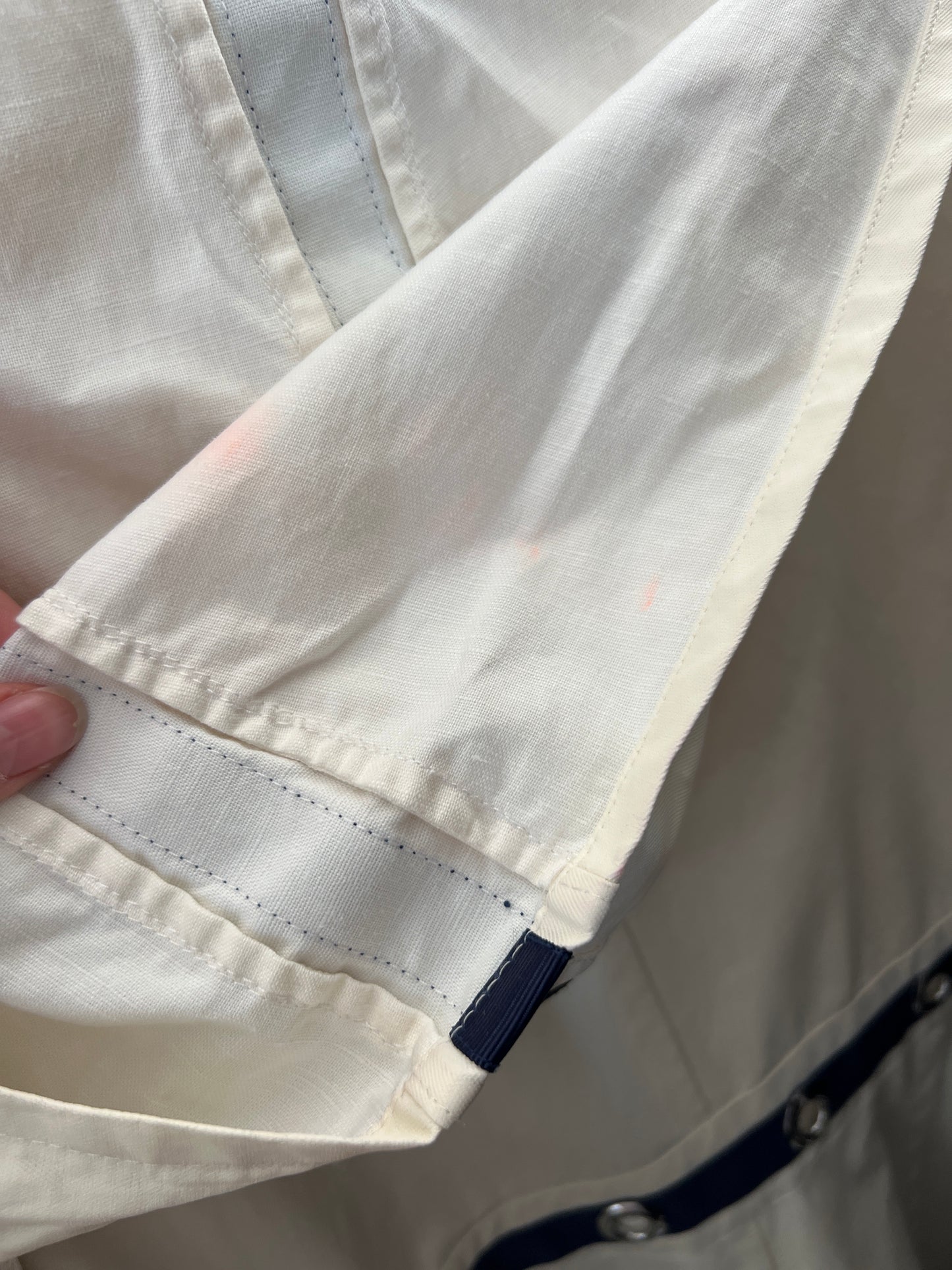 Trench premium cu influențe navy din material impermeabil