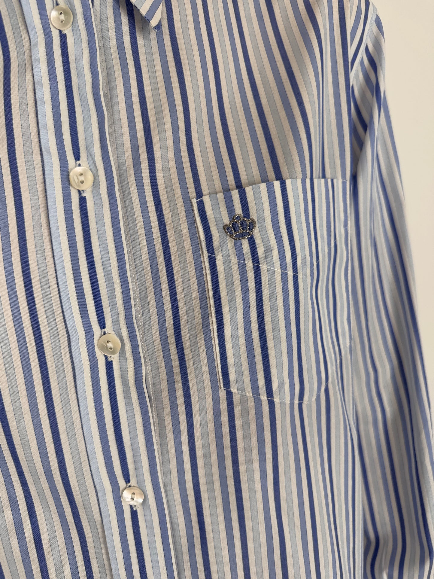 Cămașa premium italiană din poplin de bumbac cu dungi