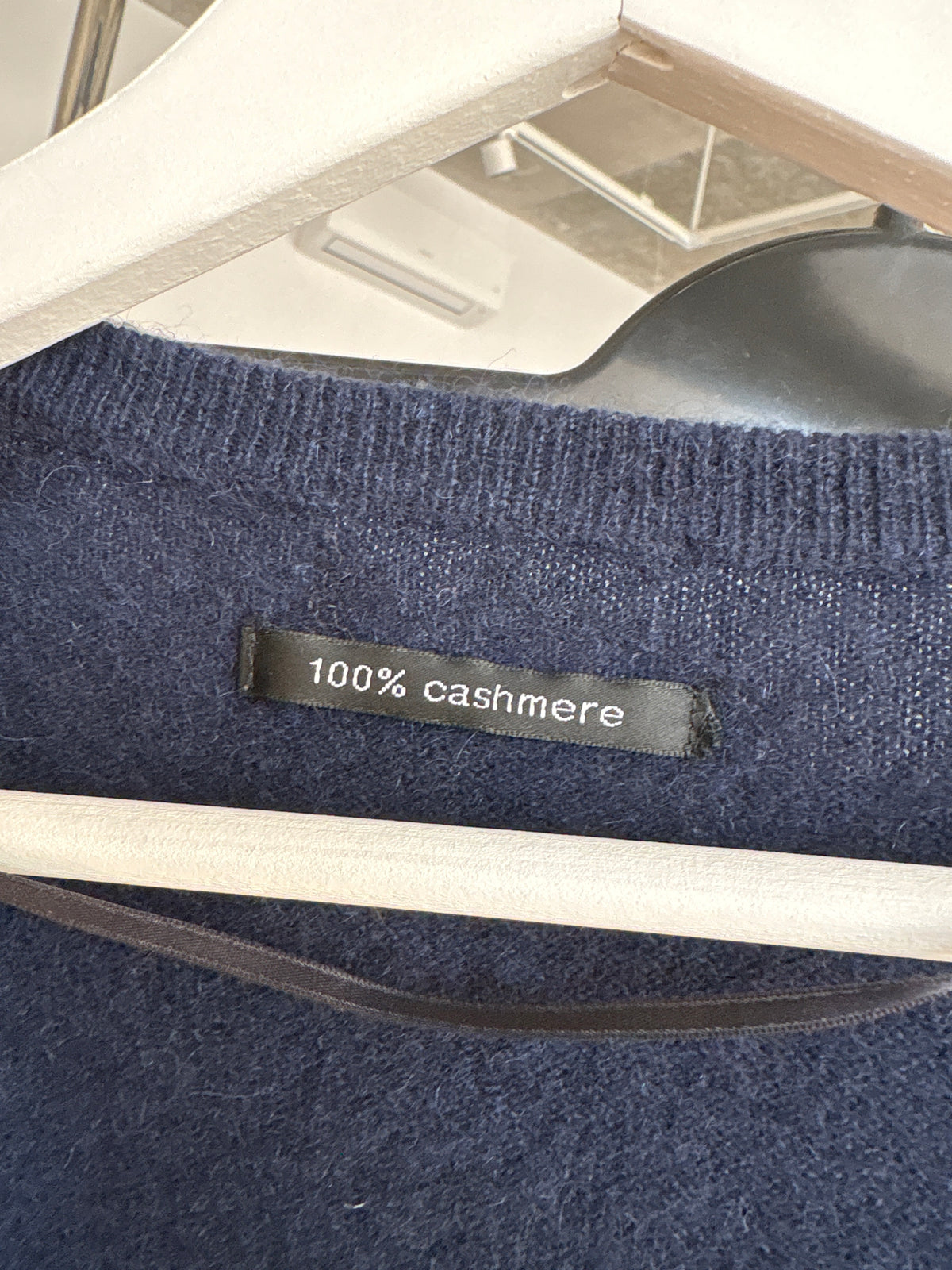 Pulover din cașmir în croi feminin petite Navy blue