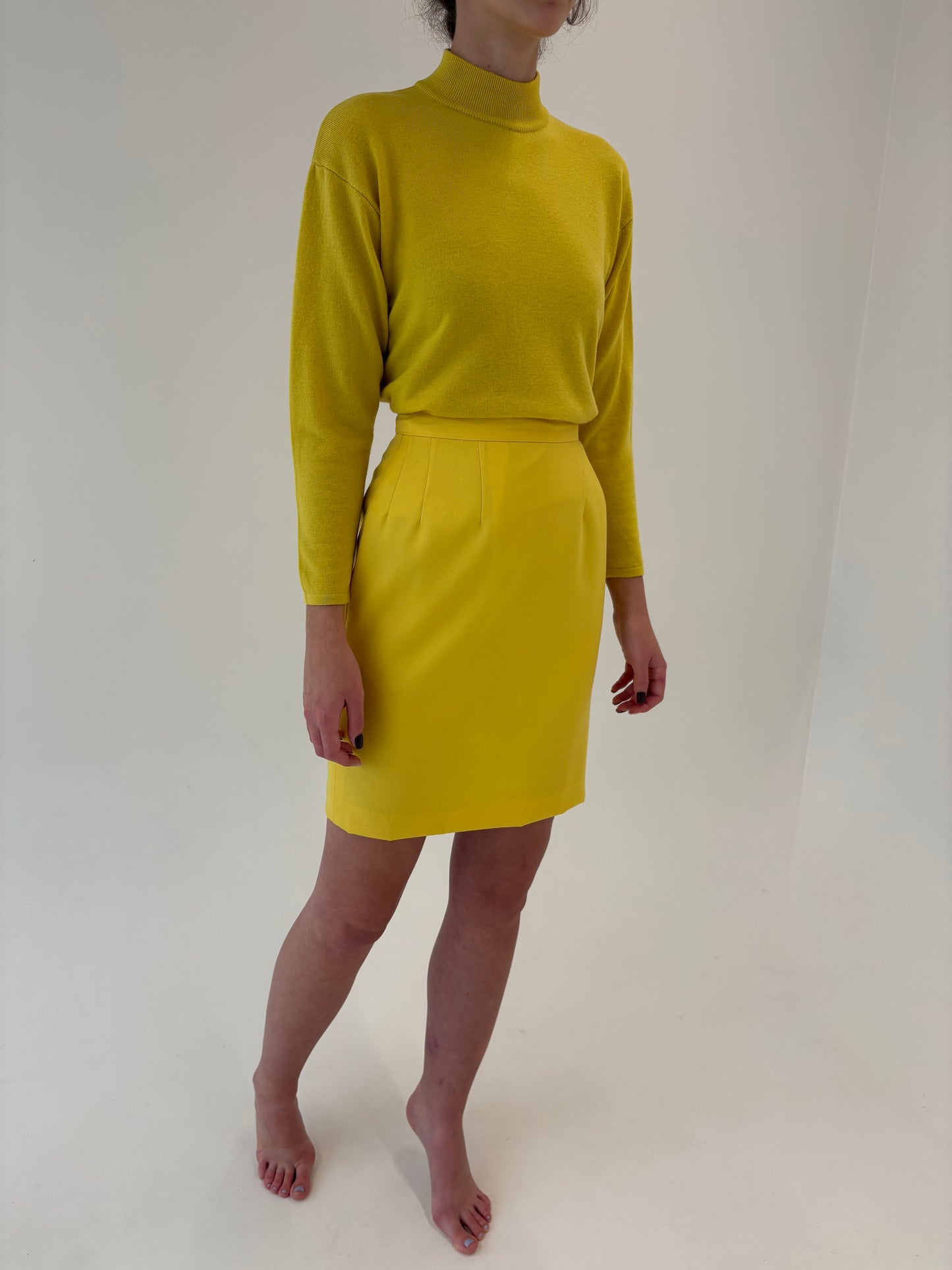 Fustă Max & Co by Max Mara conică cu talie ultra înaltă din lana extrafina