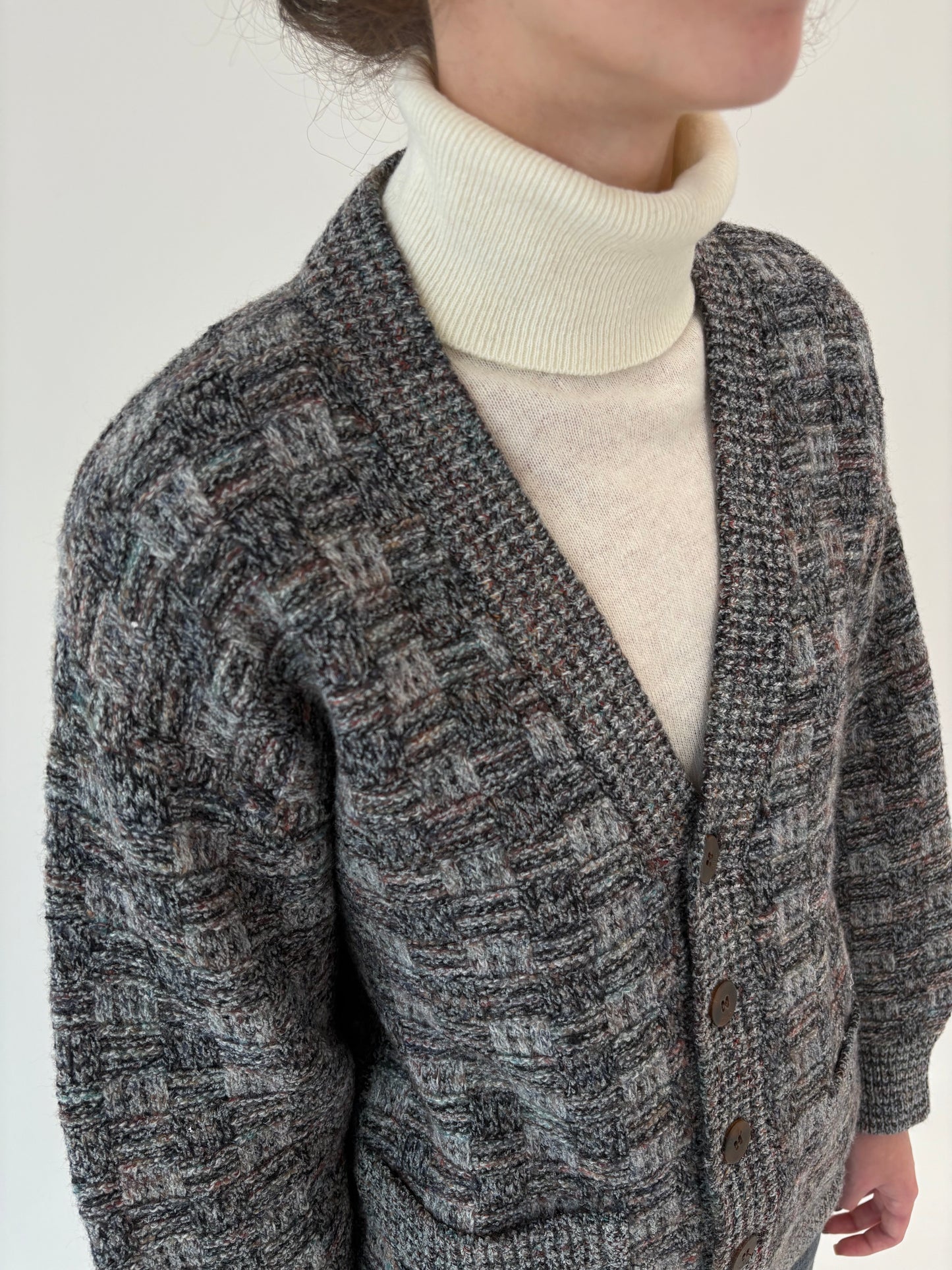 Cardigan ultra luxury Missoni tip jachetă din lana super groasă