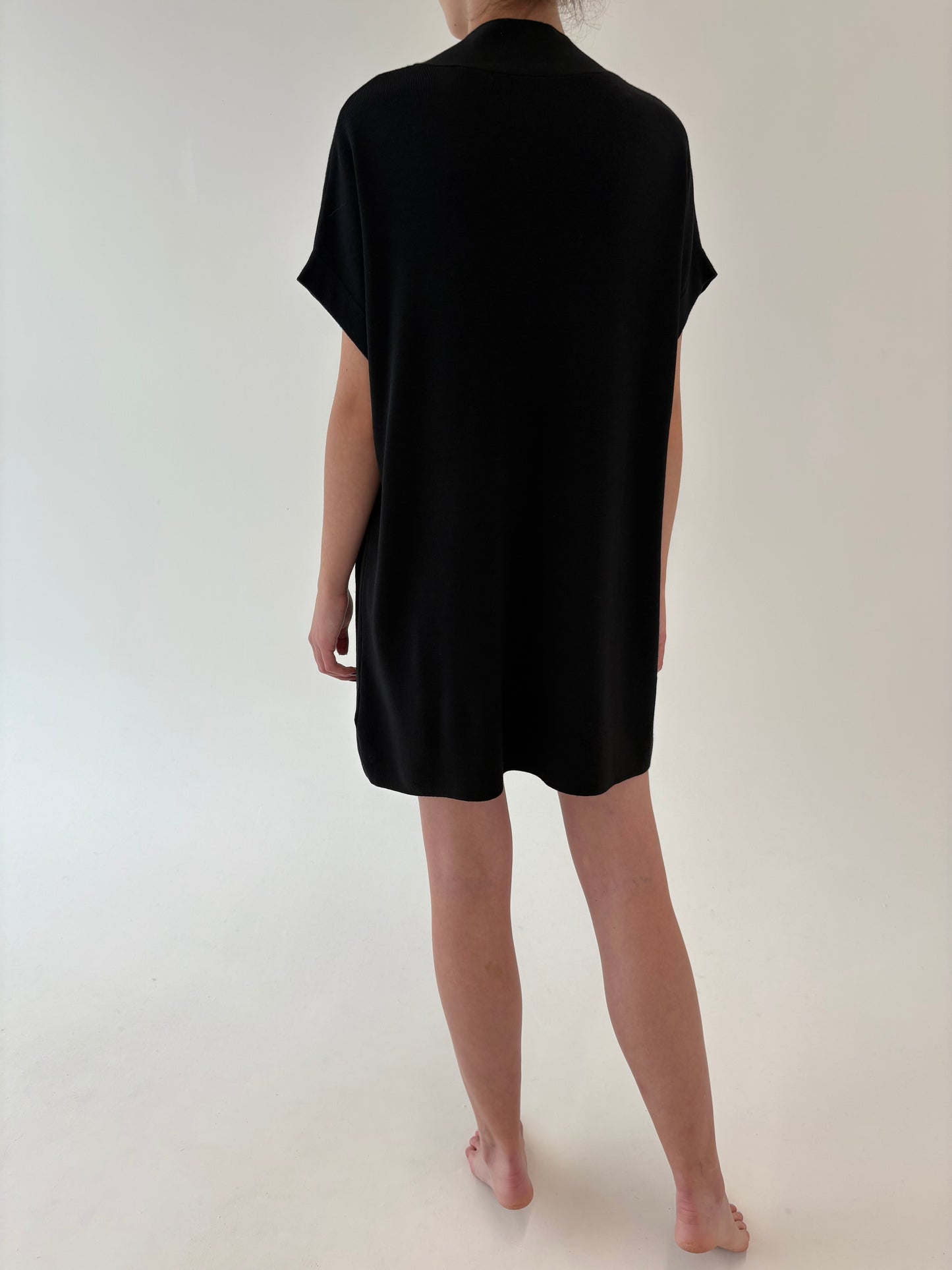 Rochie neagră / Vestă lungă de brand luxury Plus size Elena Miro