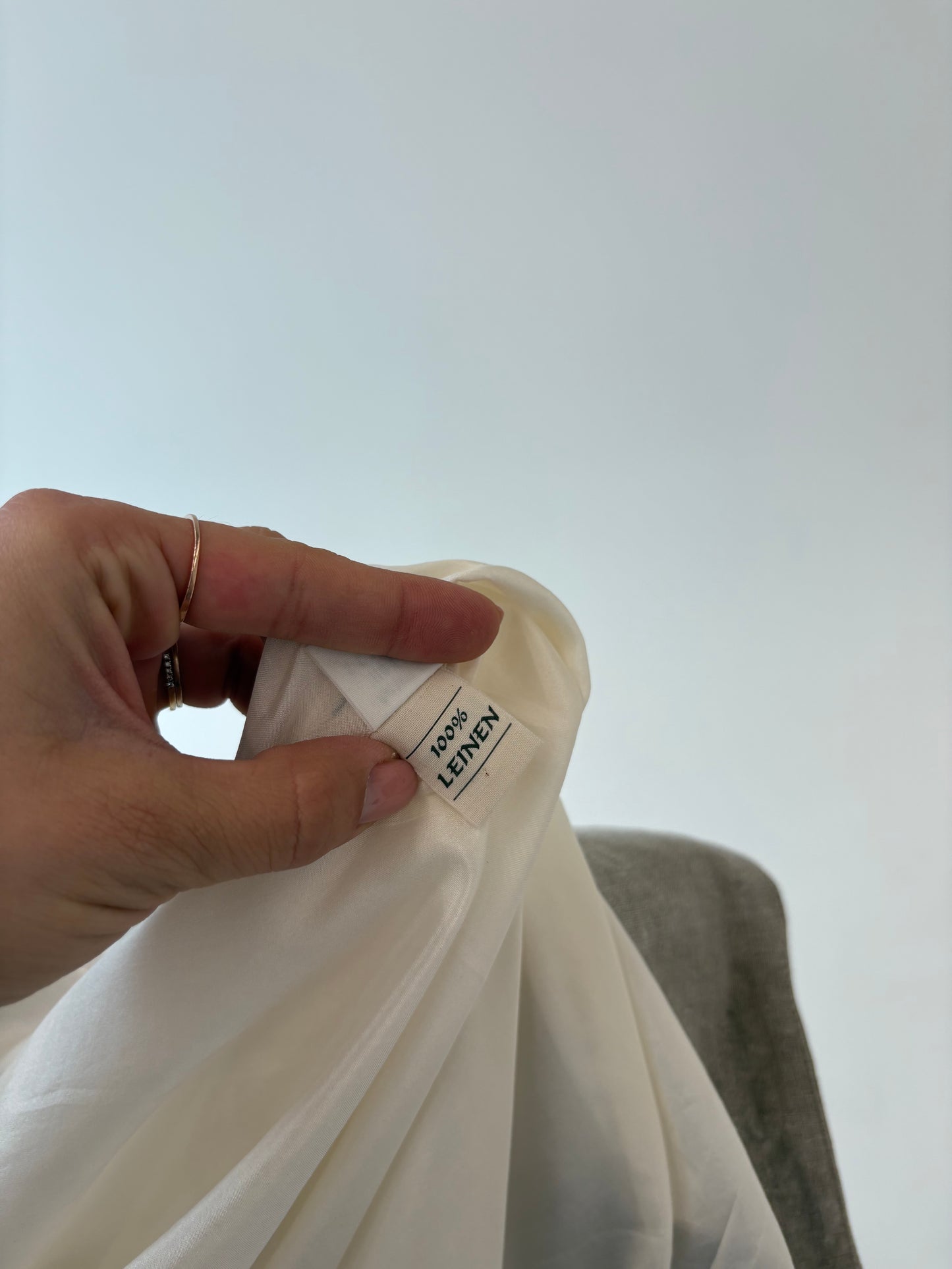 Sacou din pânză grea de in cu căptușeală din mătase naturală