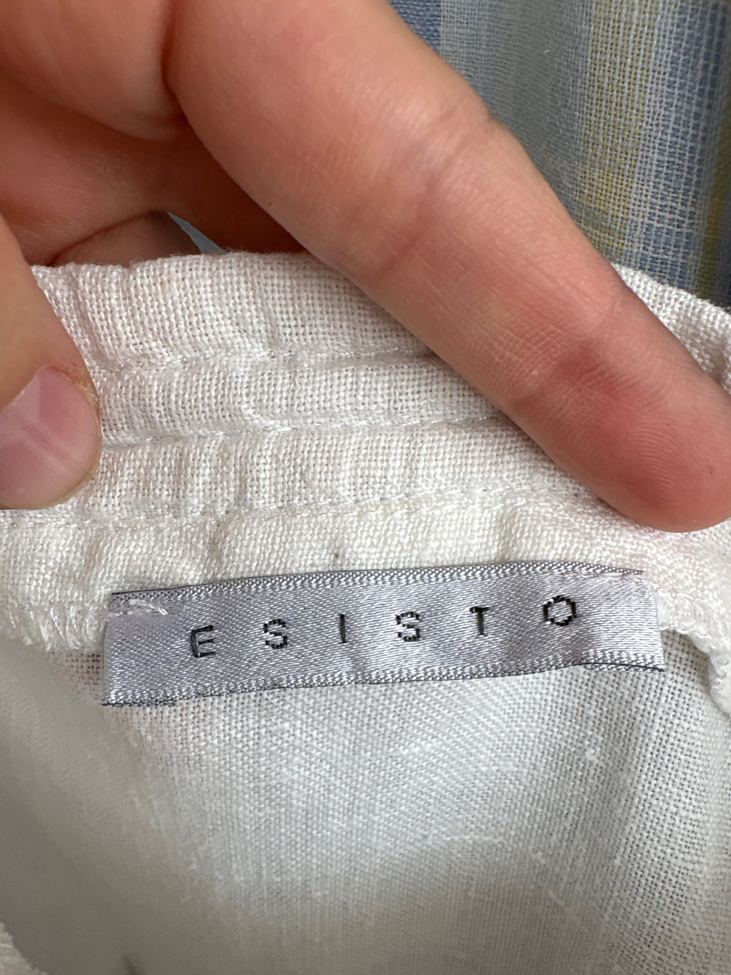 Pantaloni din in cu influențe sport și talie înaltă reglabilă