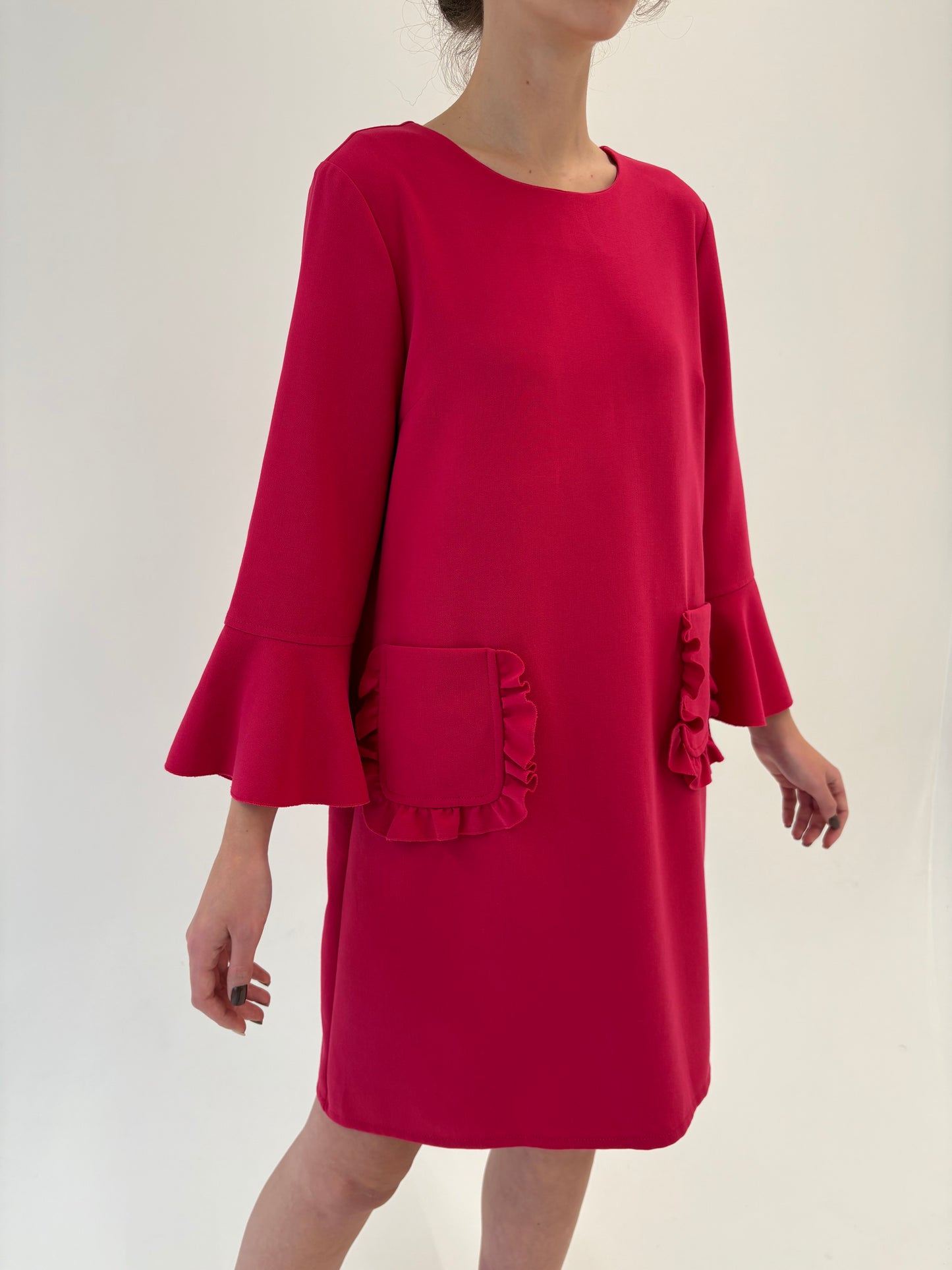 Rochie fucsia de brand super premium italian din stofita