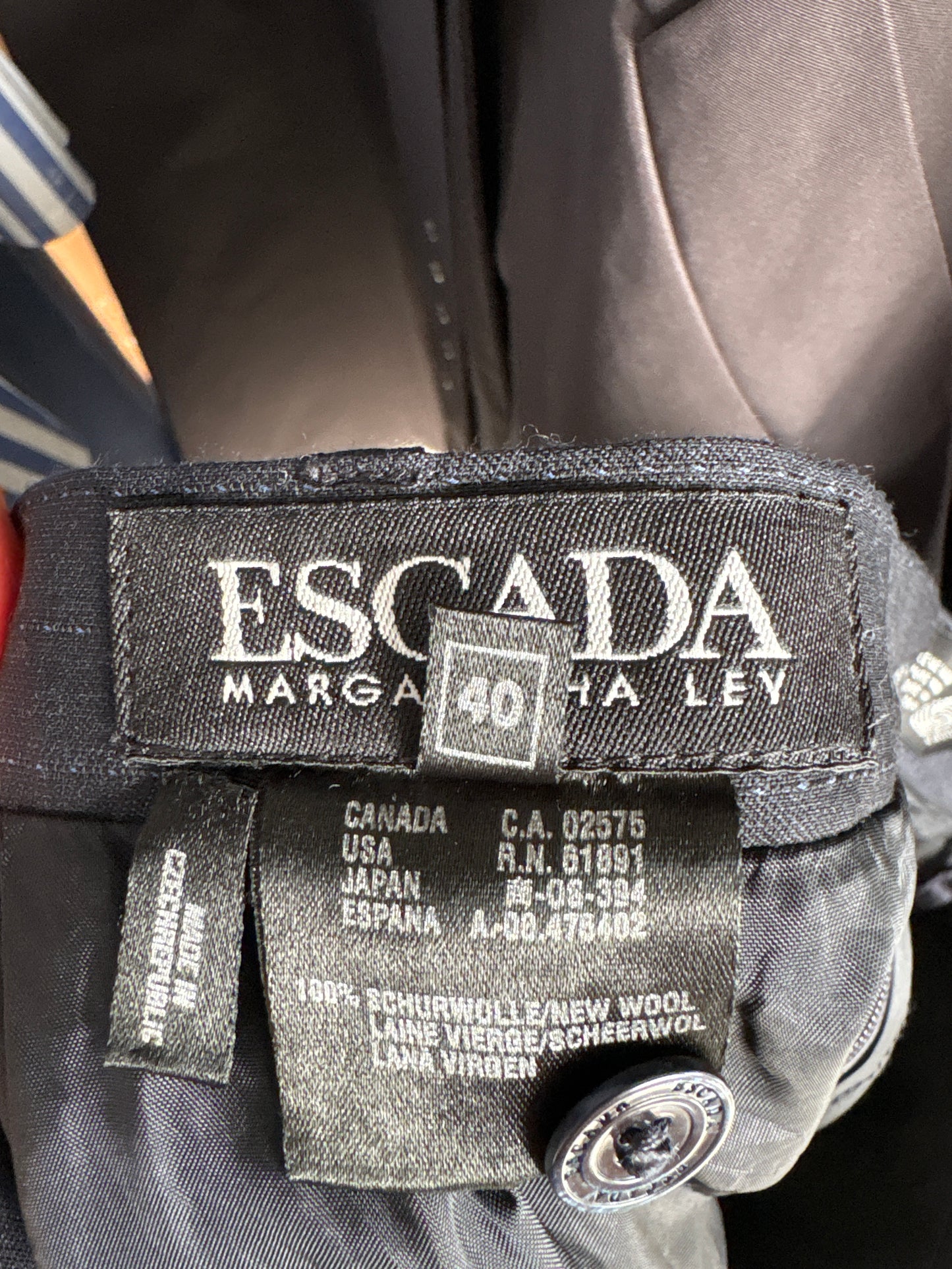 Fustă luxury Escada conică cu talie ultra înaltă din lana pura extrafina