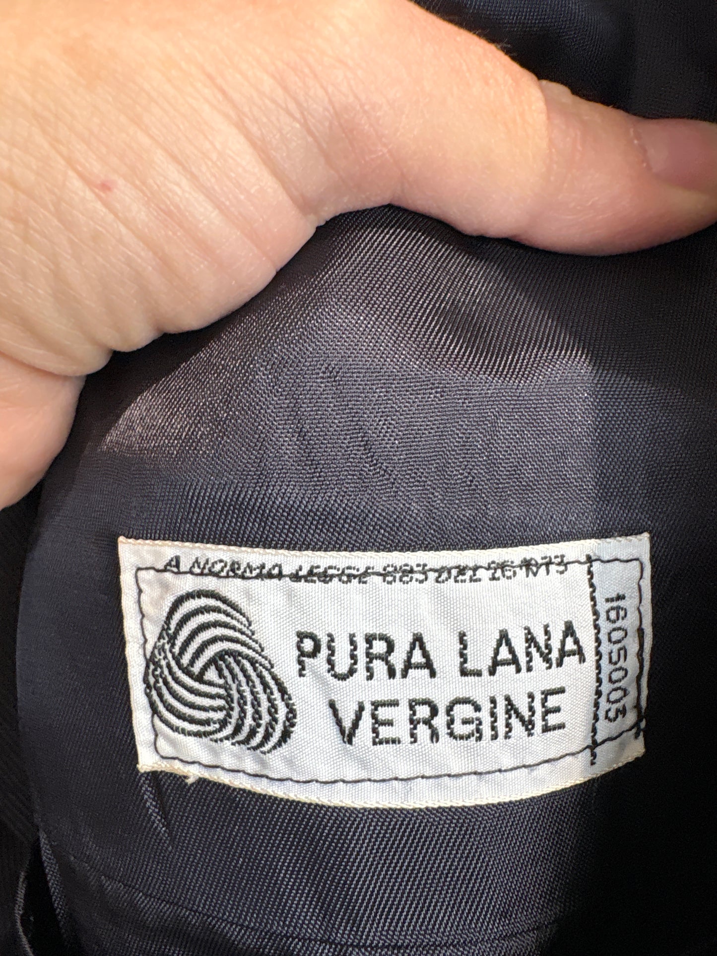 Sacou Navy cu închidere dublă din stofă de lana ușor structurată