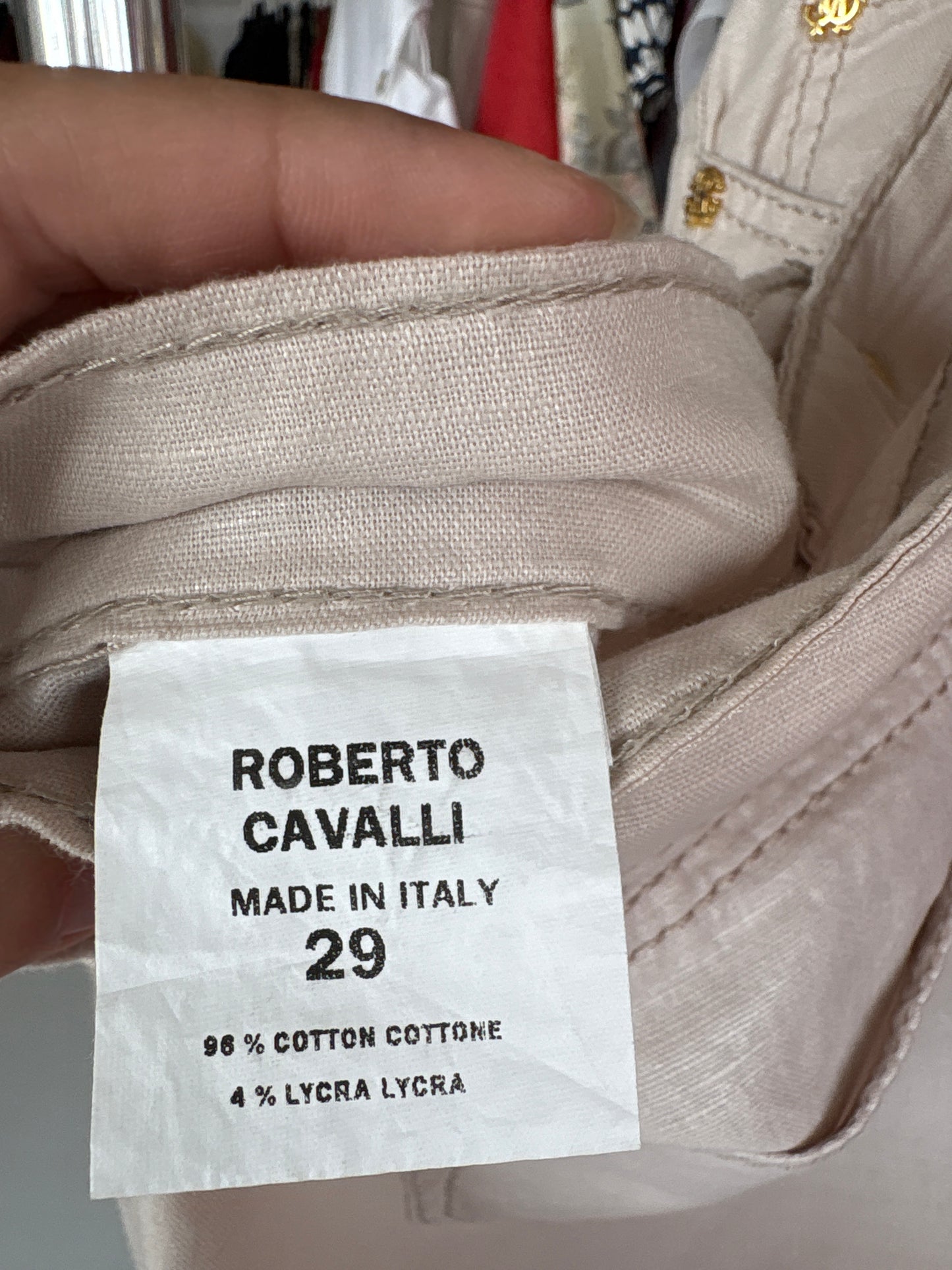 Pantaloni vintage luxury Roberto Cavalli noi cu etichetă