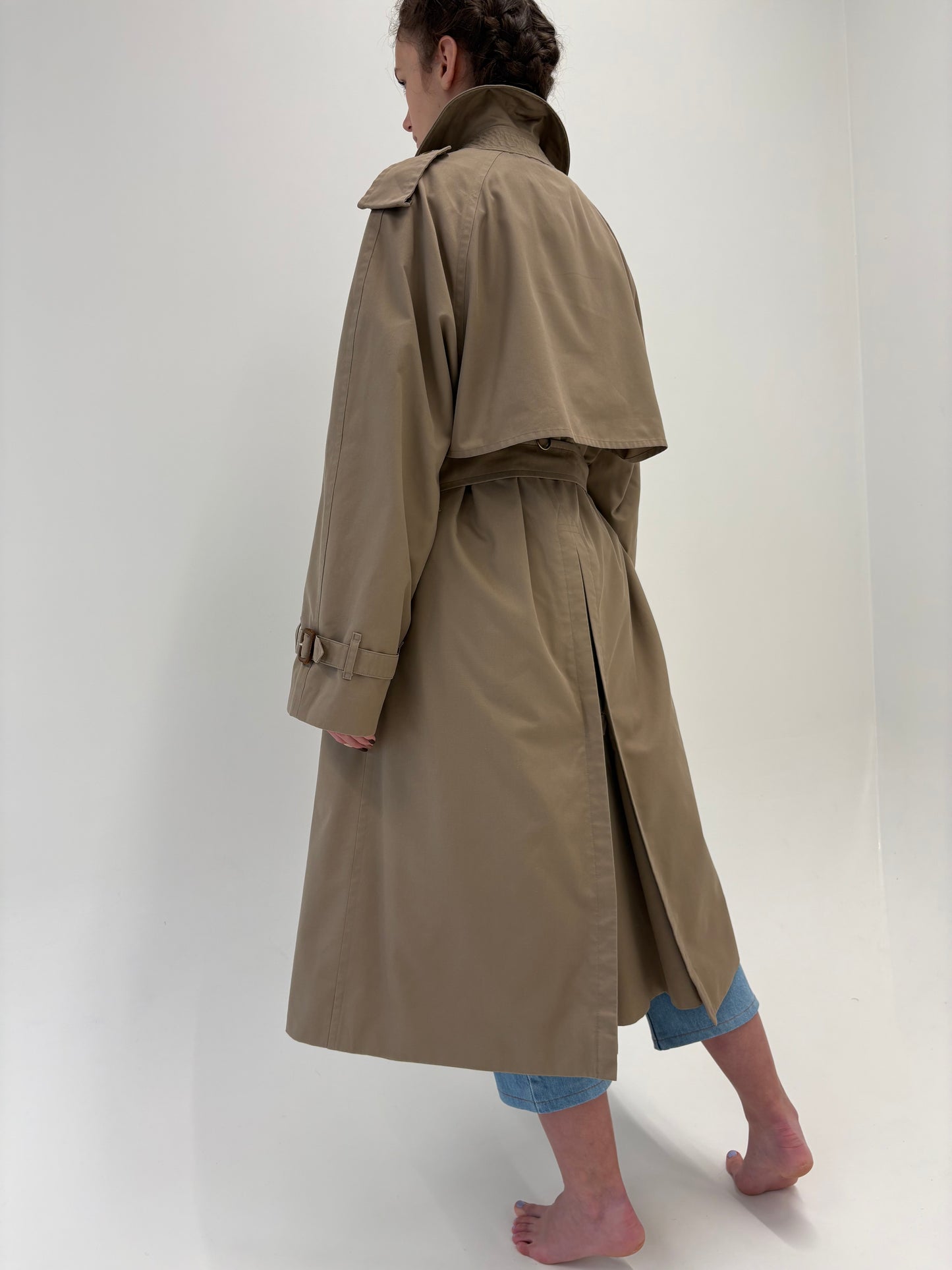 Trench high end Burberry de toamnă iarnă cu liner de lana cu camel hair detașabil