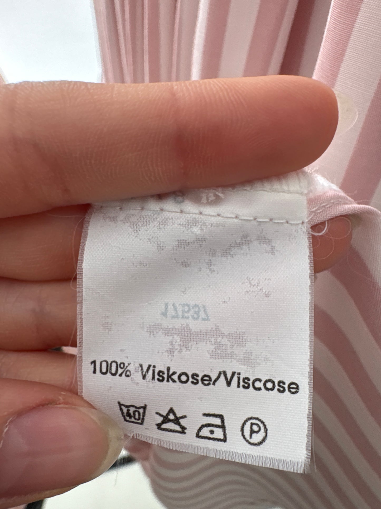 Set vintage super vaporos de vară cu dungi fine dusty powder Pink
