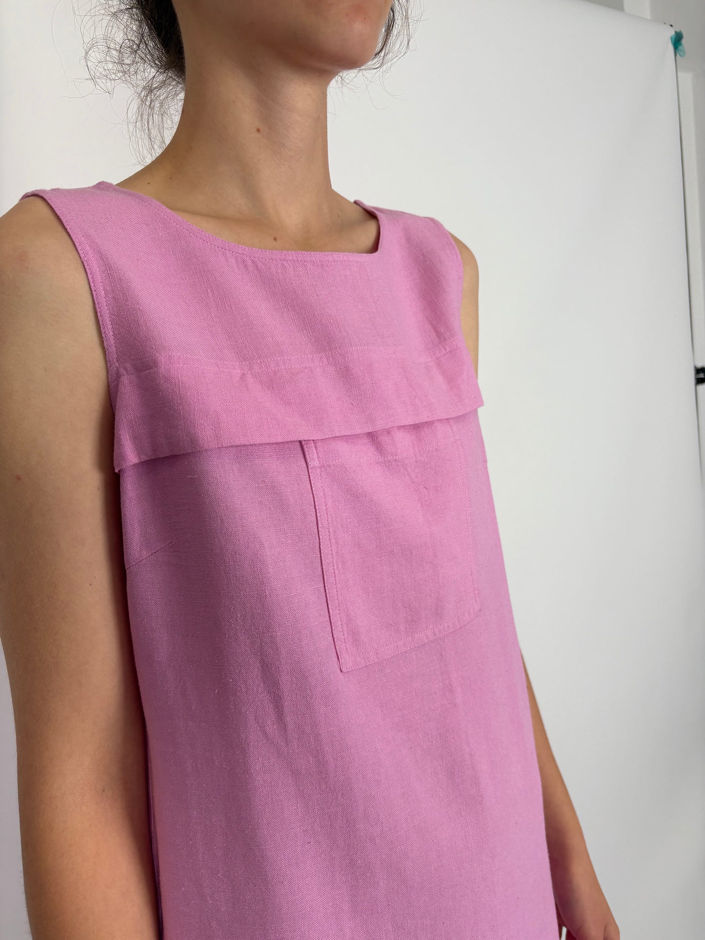 Rochie blush Pink din in in croi minimalist