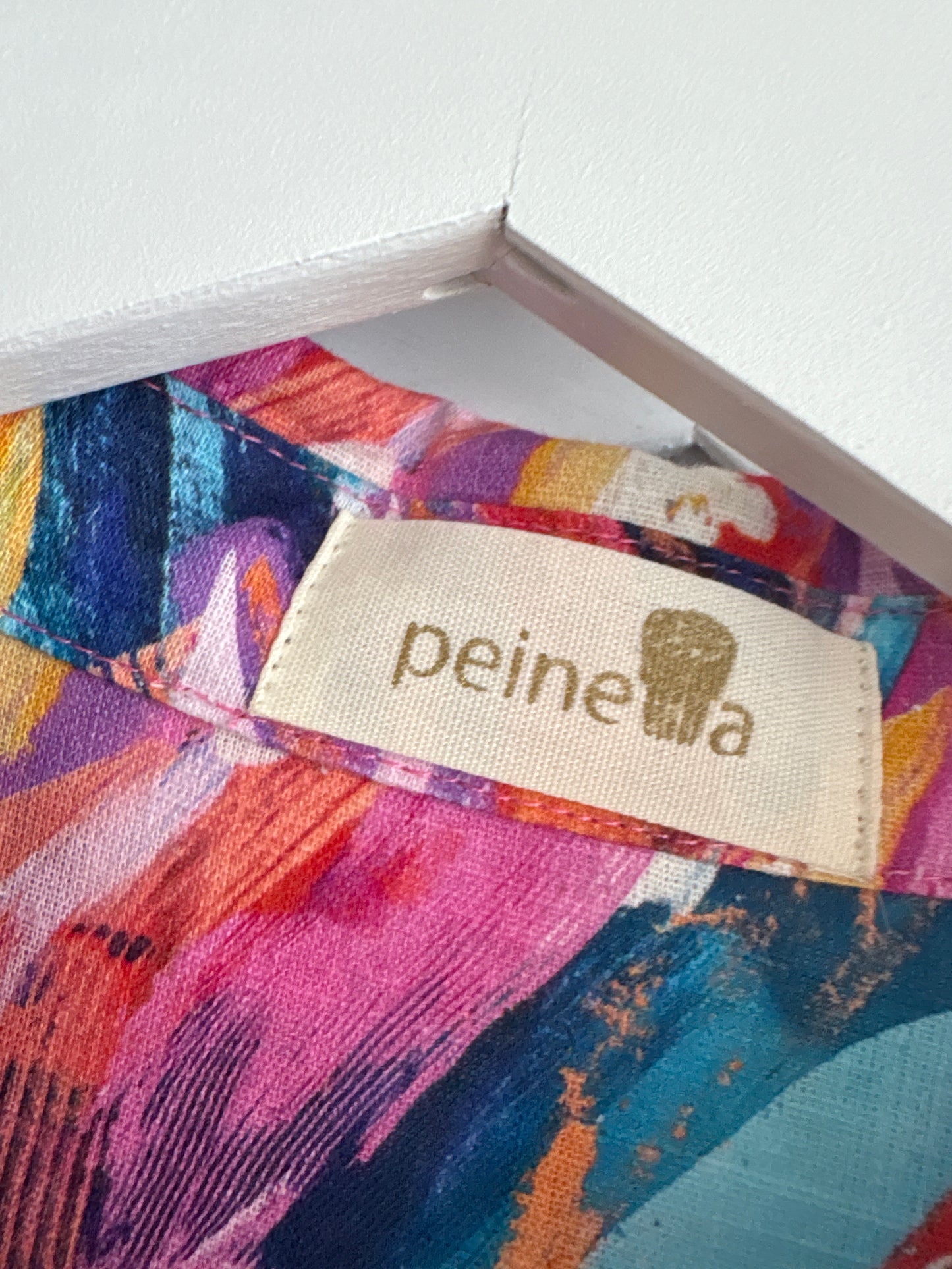 Tunica în croi line în culori superbe din pânză premium de bumbac cu buzunare