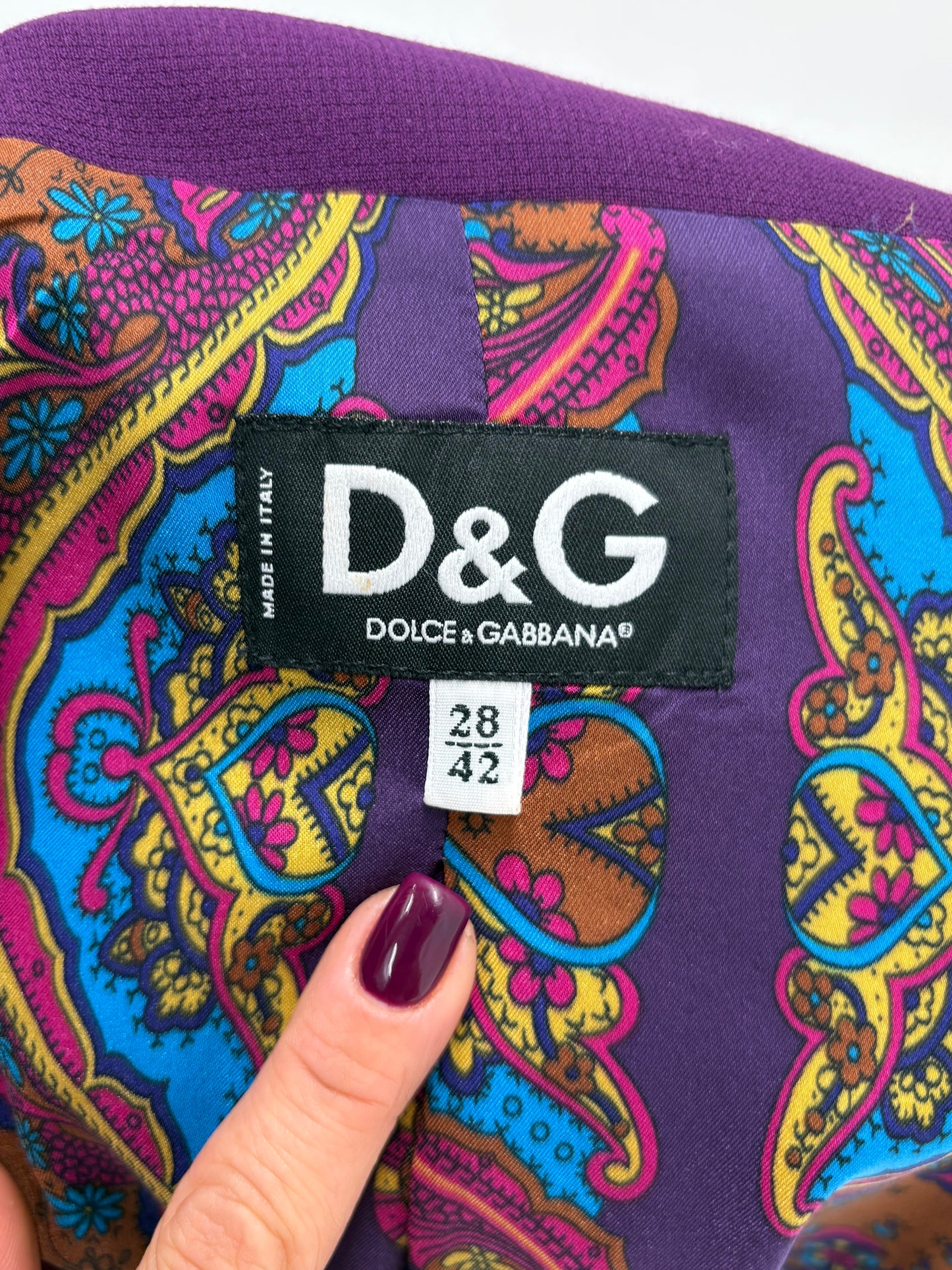 Sacou cambrat Dolce& Gabbana aubergine