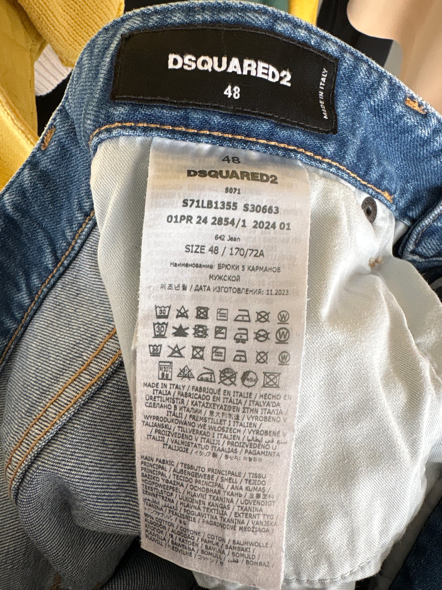 Jeans tall Disquared ușor ripped effect classic wash & fit