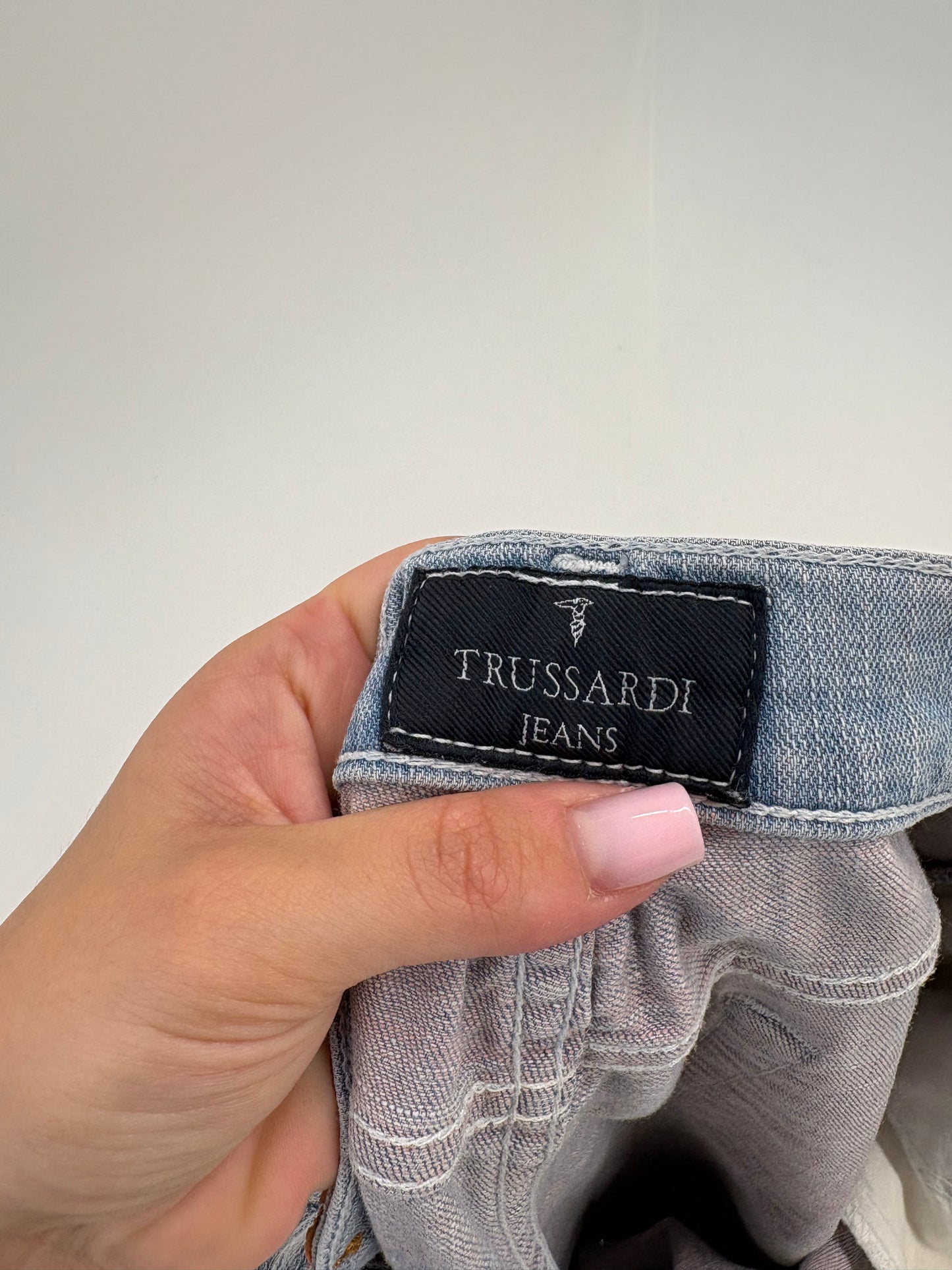 Jeans luxury Trussardi bootcut light wash modelator
