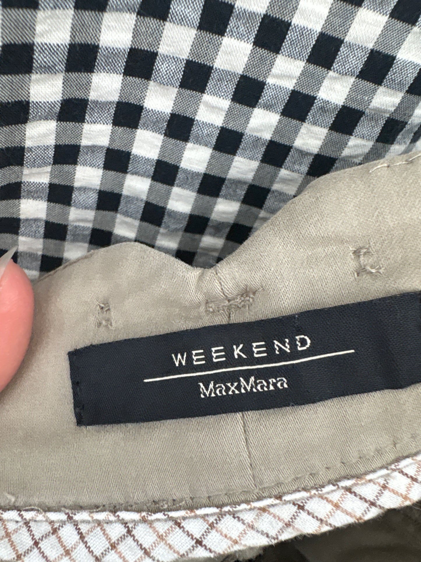 Fustă Max Mara din gabardină de bumbac cu pense