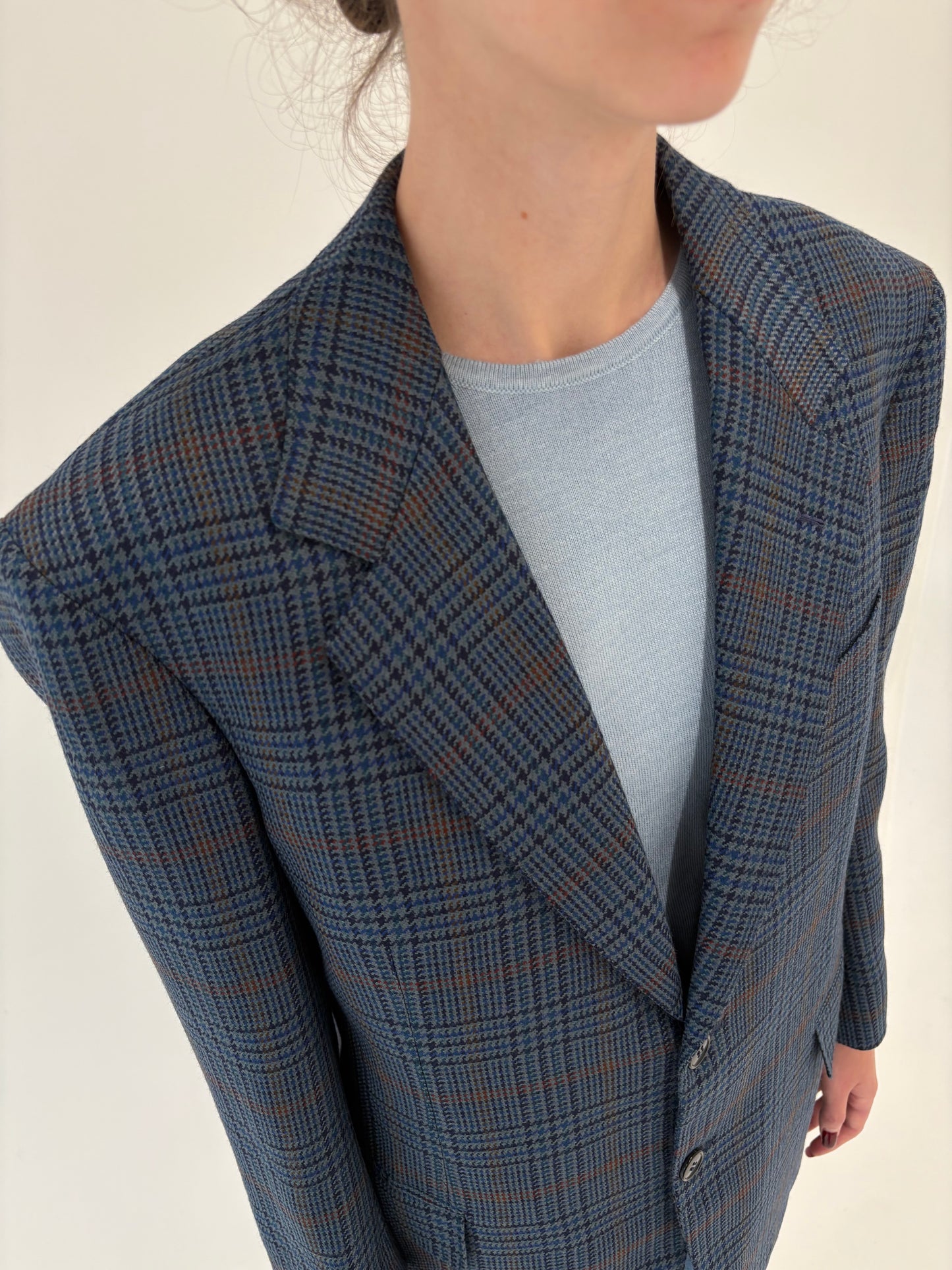 Sacou ultra luxury italian atelier Alta Moda din tweed excepțional de lana