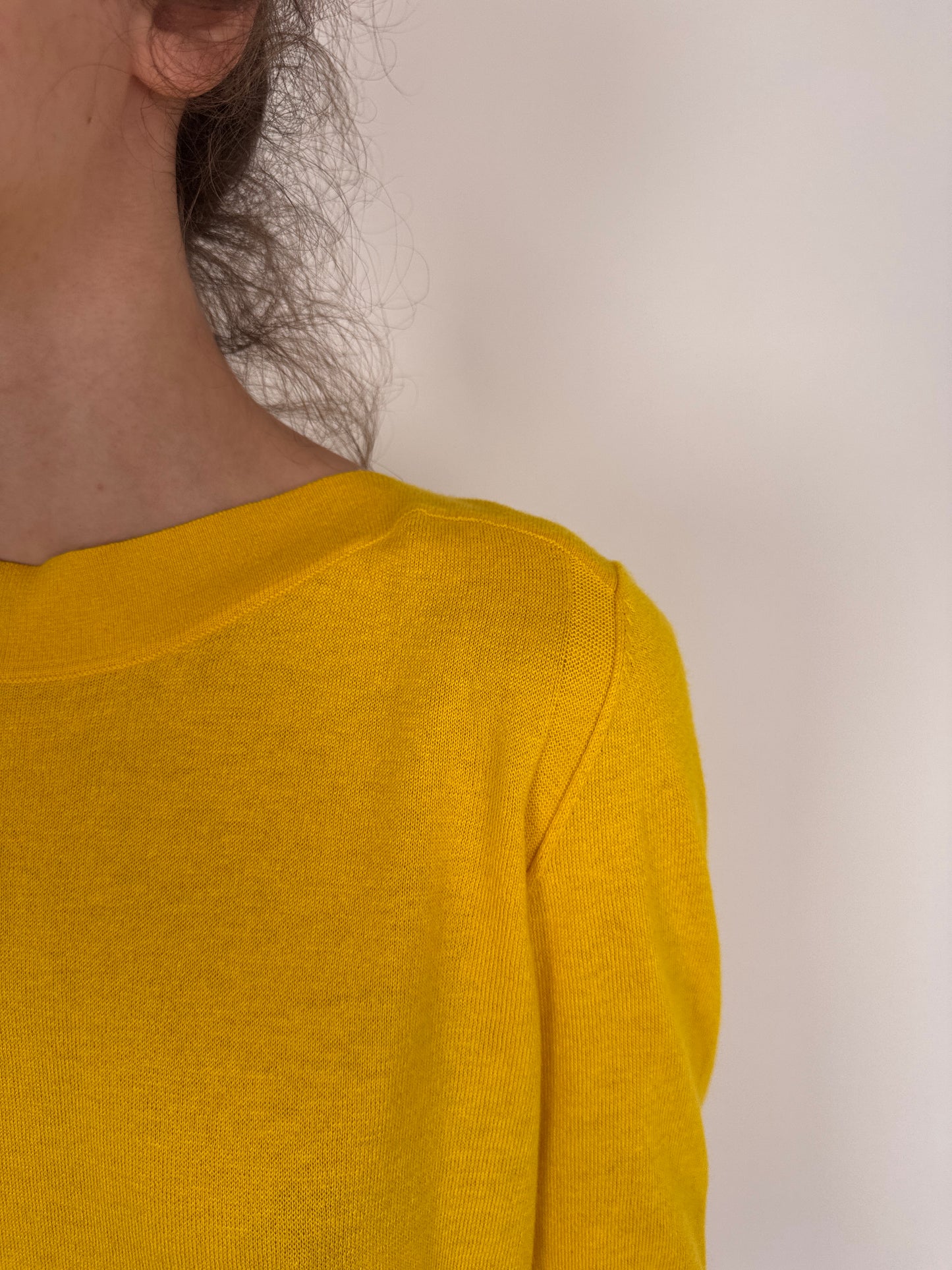 Bluză amber yellow Patrizia Pepe din jerse și satin