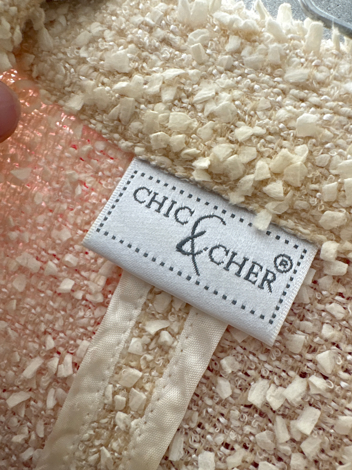 Deux piece vintage din boucle din mix de lana ultra confort butter white