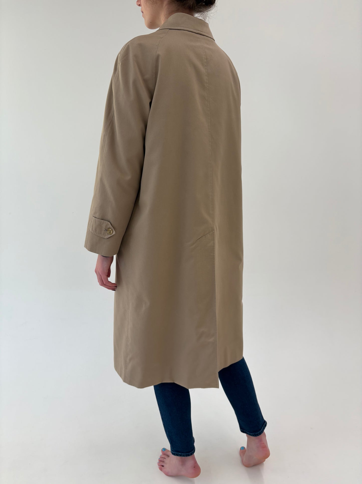 Trench vintage Burberry high end cu liner de lana