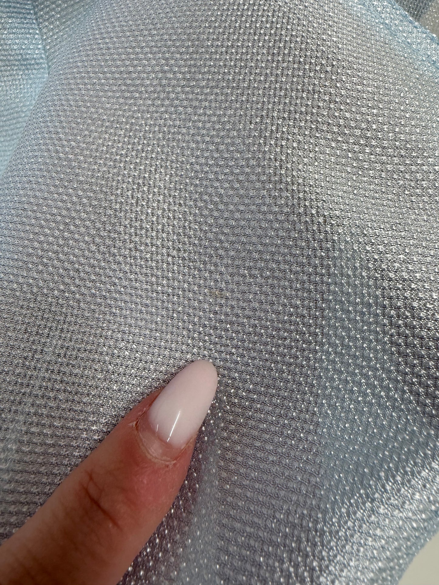 Corsaj vintage Versace baby blue din panzica perlata și organza