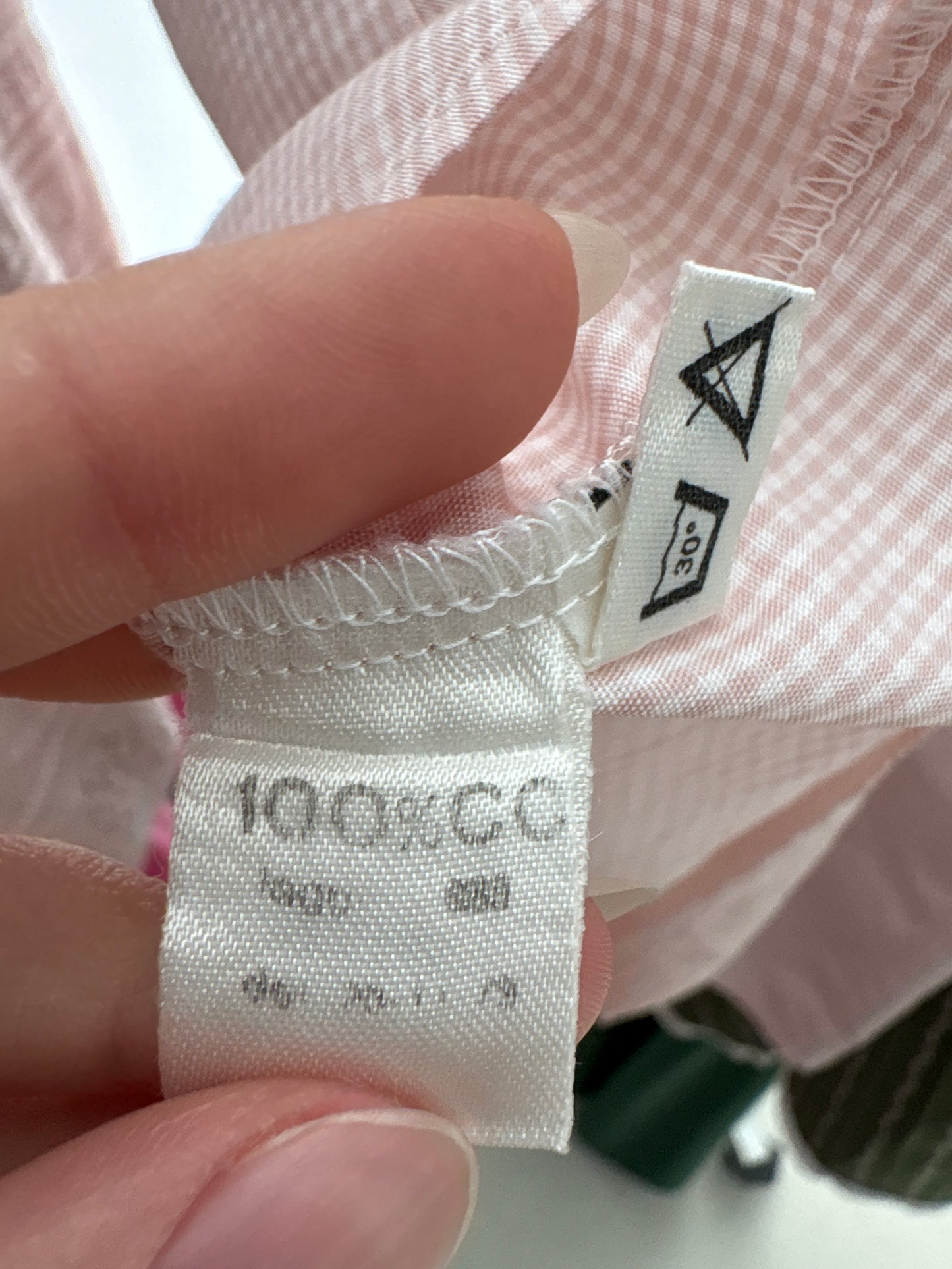 Cămașa gingham powder pink italiană cu inserții de dantelă în croi chic