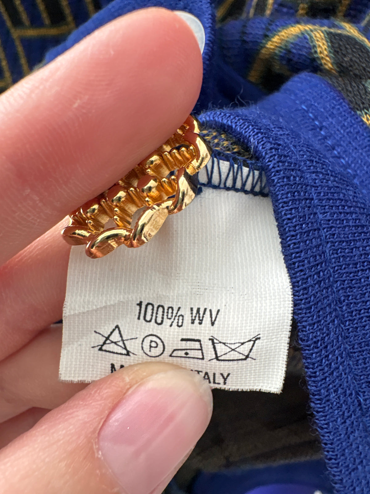 Sacou vintage italian de designer din tricot dens cu ținuta de lana extrafina