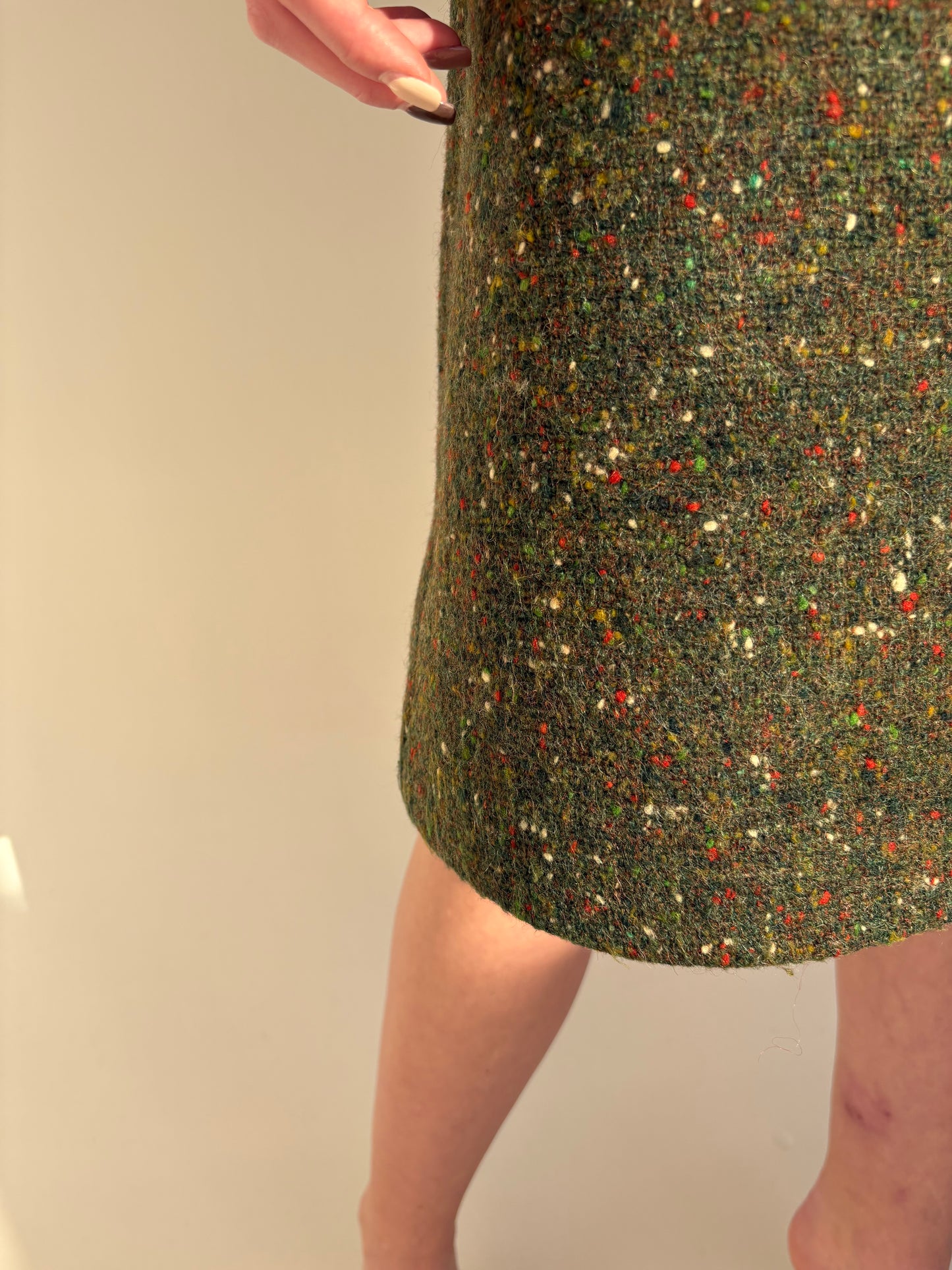 Palton old vintage anii 60 de colecție din tweed Donegal de lana pina în culori superbe