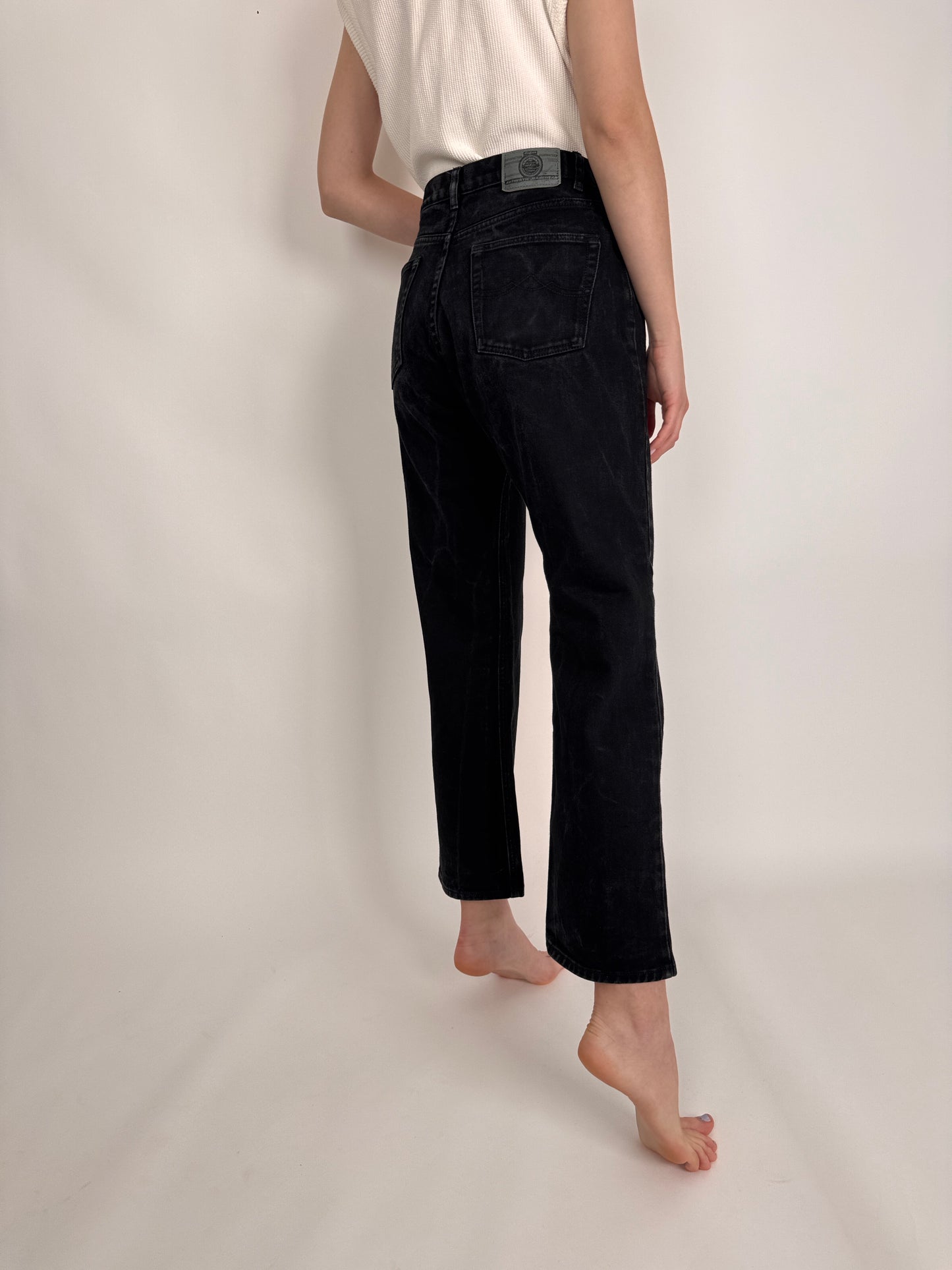 Jeanși vintage cu talie înaltă straight leg