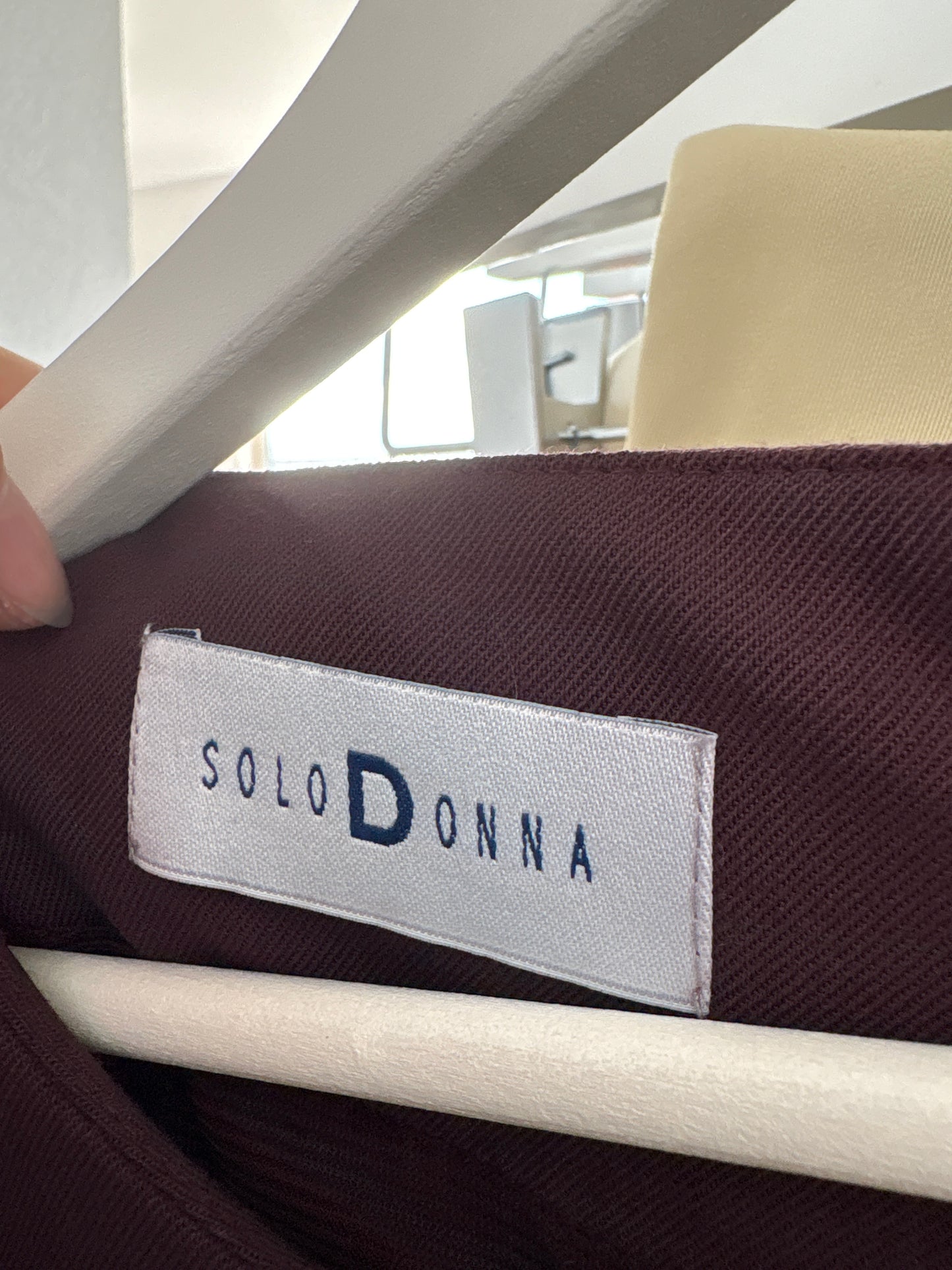 Rochie italiană aubergine business nouă cu eticheta din stofita ușor strech