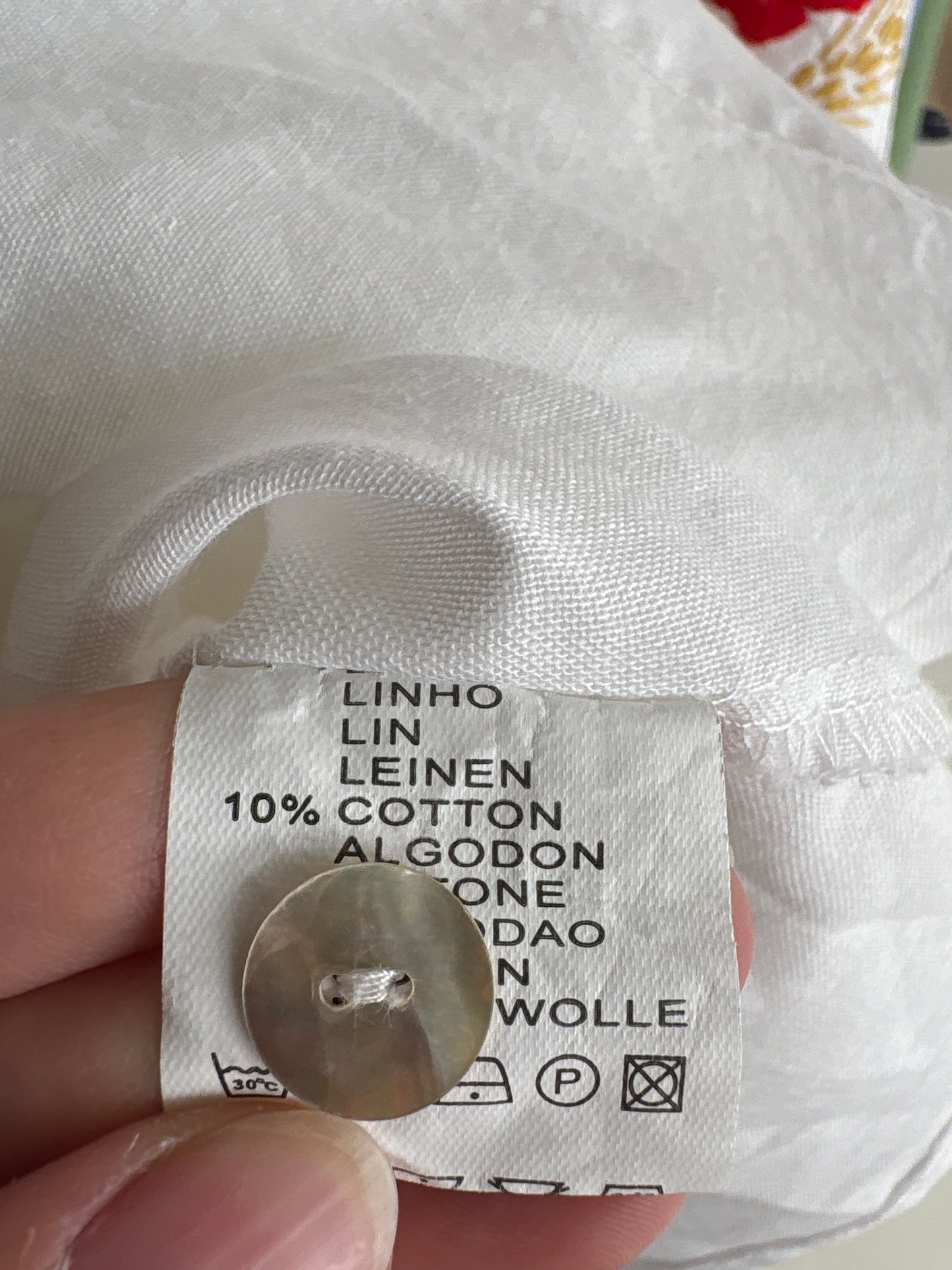 Tunica cu pliseuri decorative din panzica de in și bumbac