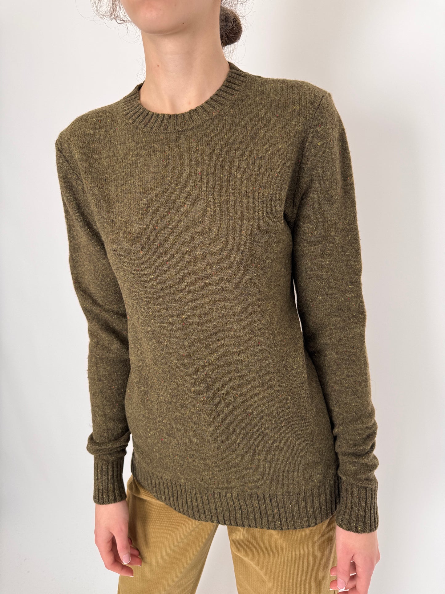 Pulover de brand luxury A.P.C din lana extrafina cu efect curcubeu