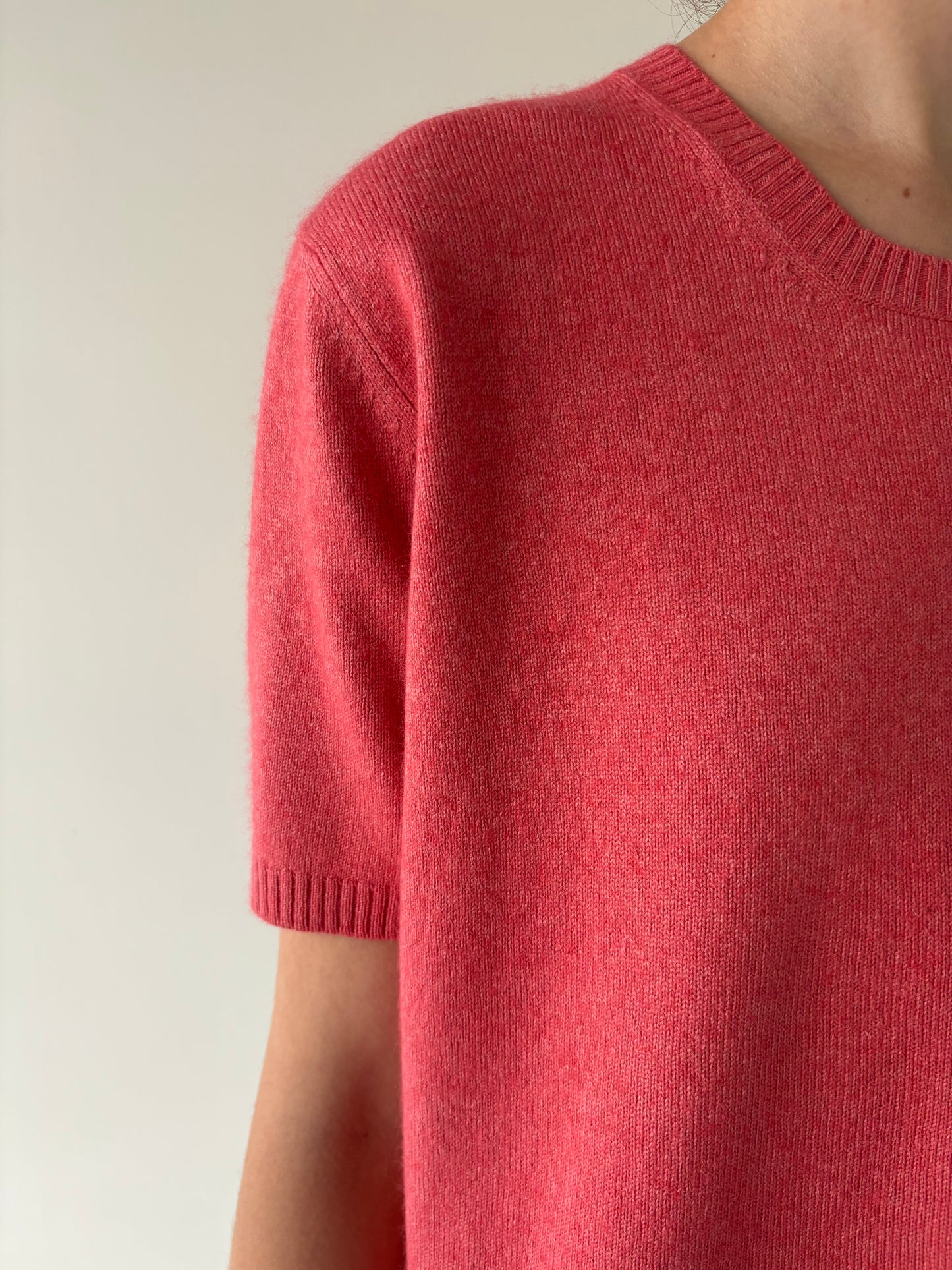 Top raspberry pink din cașmir și mătase naturală multiply