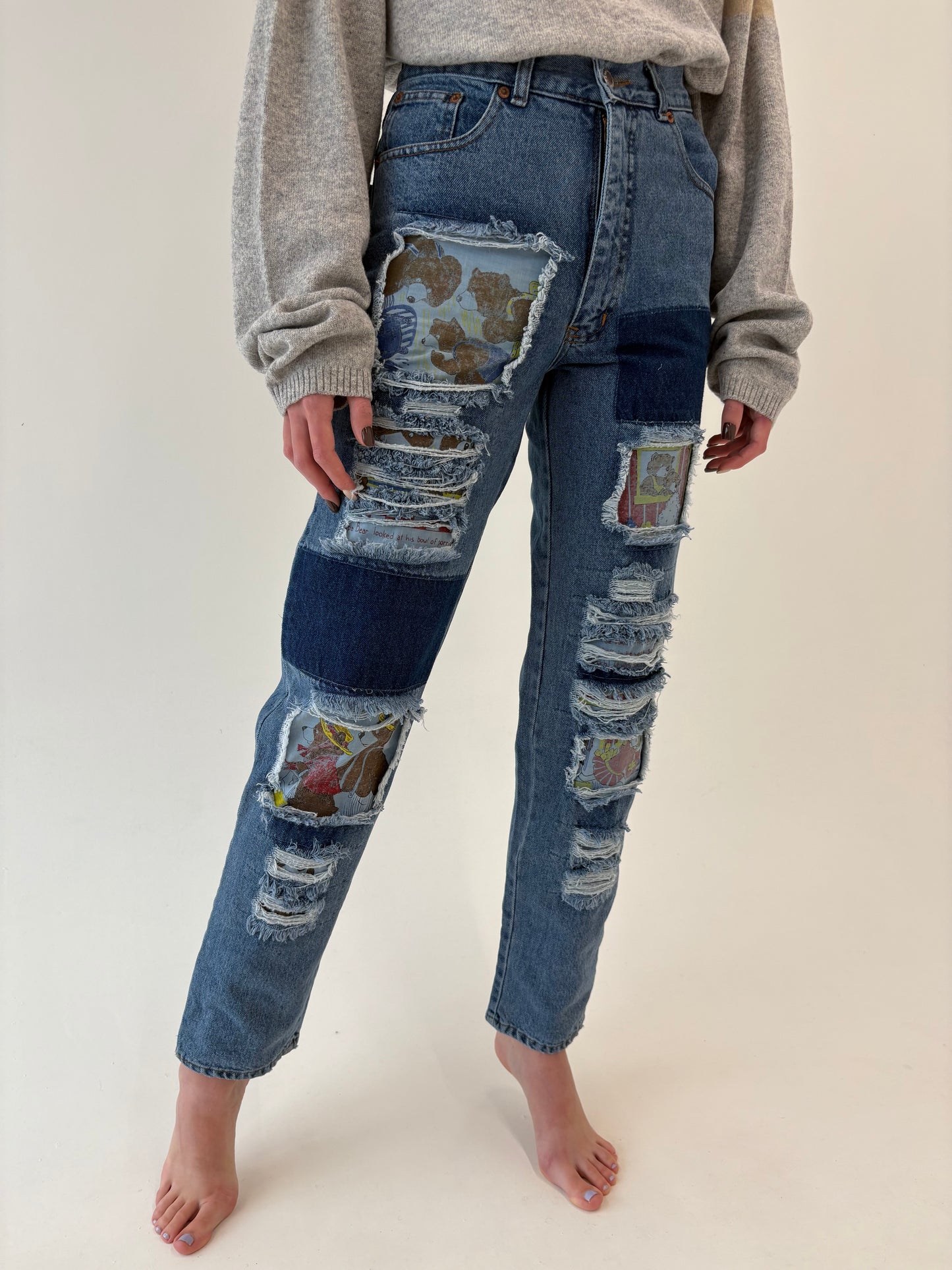 Jeans vintage premium tall Patchwork classic wash
