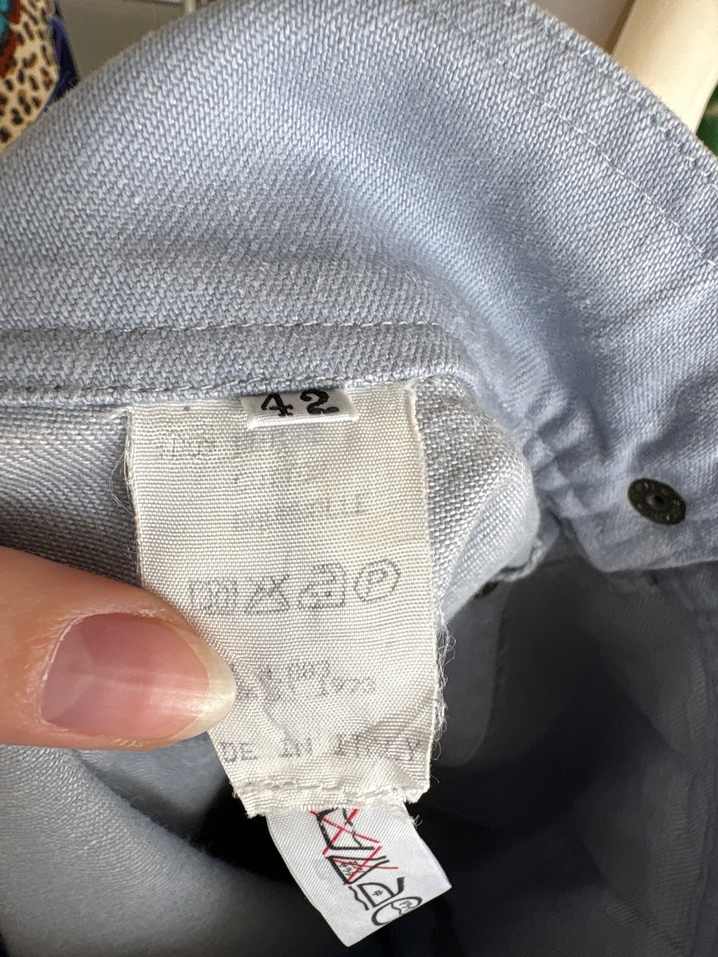 Fustă Fendi baby blue din jeans moale cu pense și talie ultra marcată înaltă