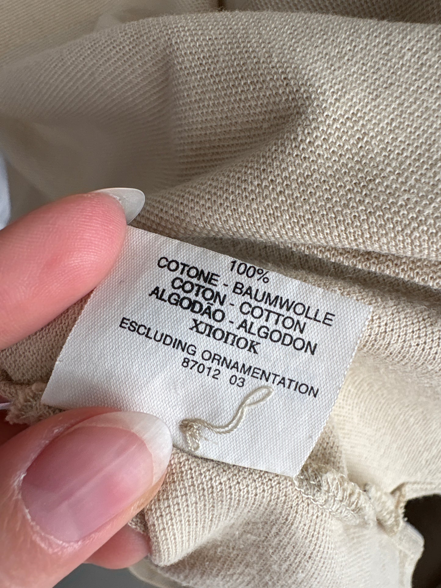 Top luxury polo Trussardi camel din bumbac pique
