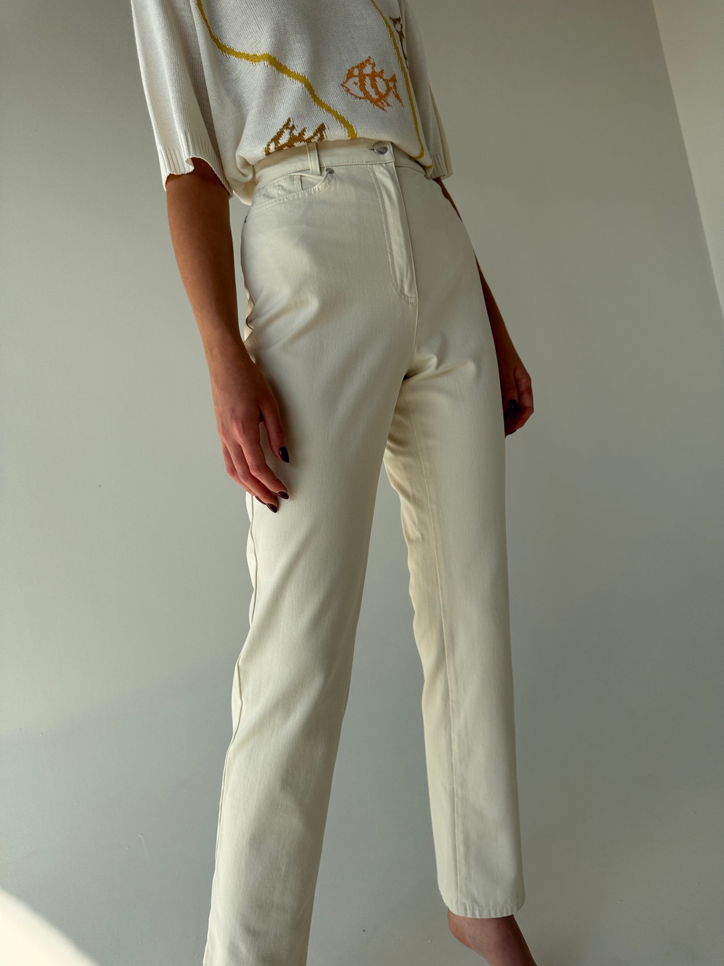 Jeans vintage ultra confort modelatori tall butter white
