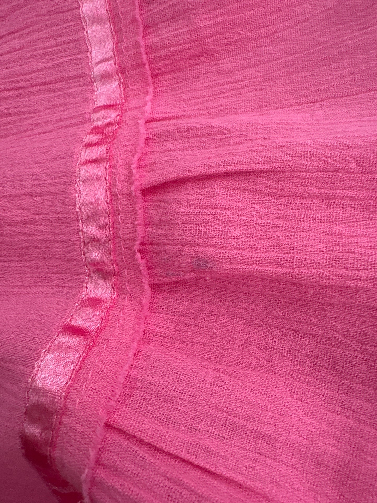 Fustă midi lung Barbie Pink din panzica no iron de bumbac