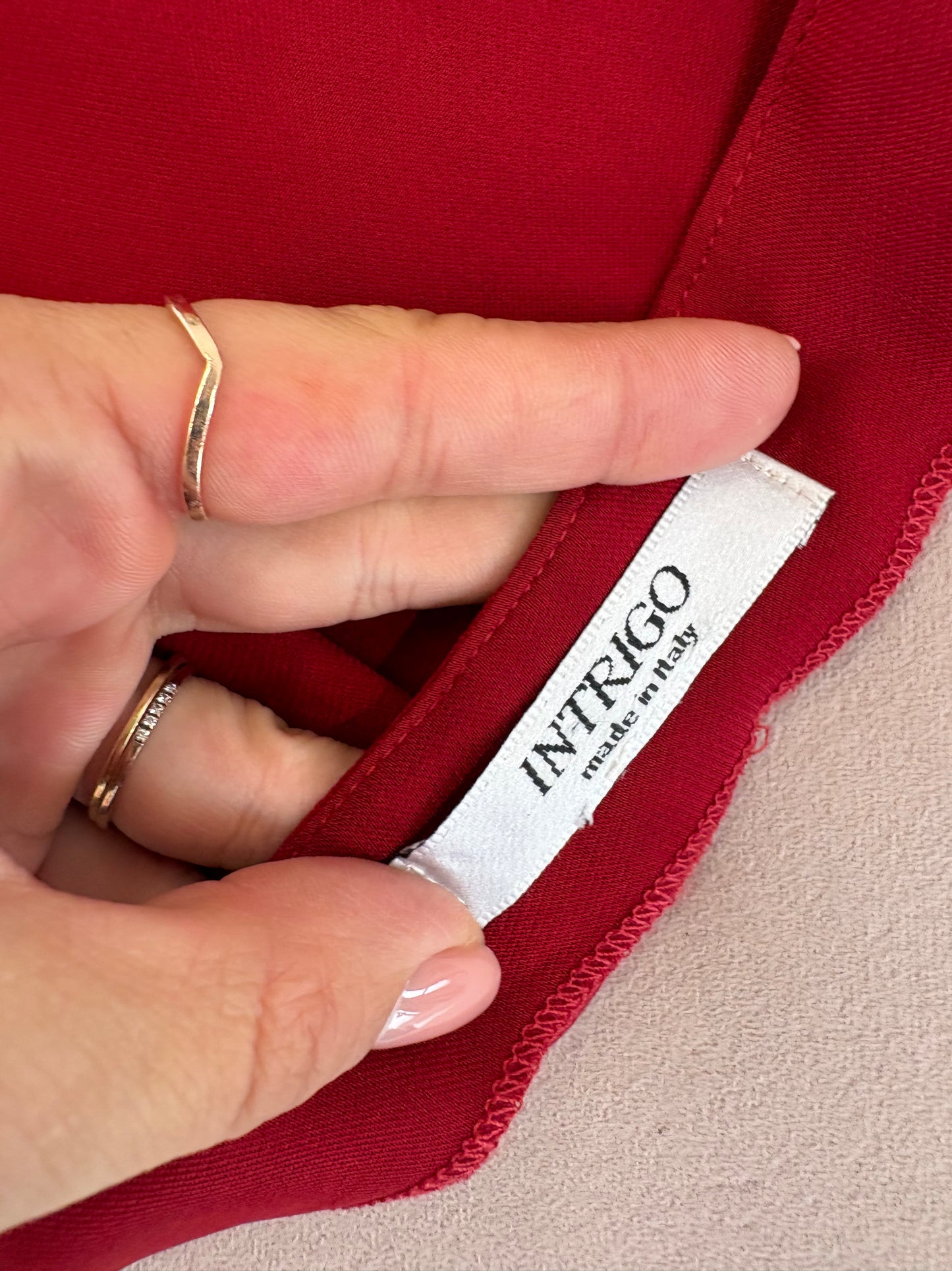 Pantaloni business dark cherry italienești de vară