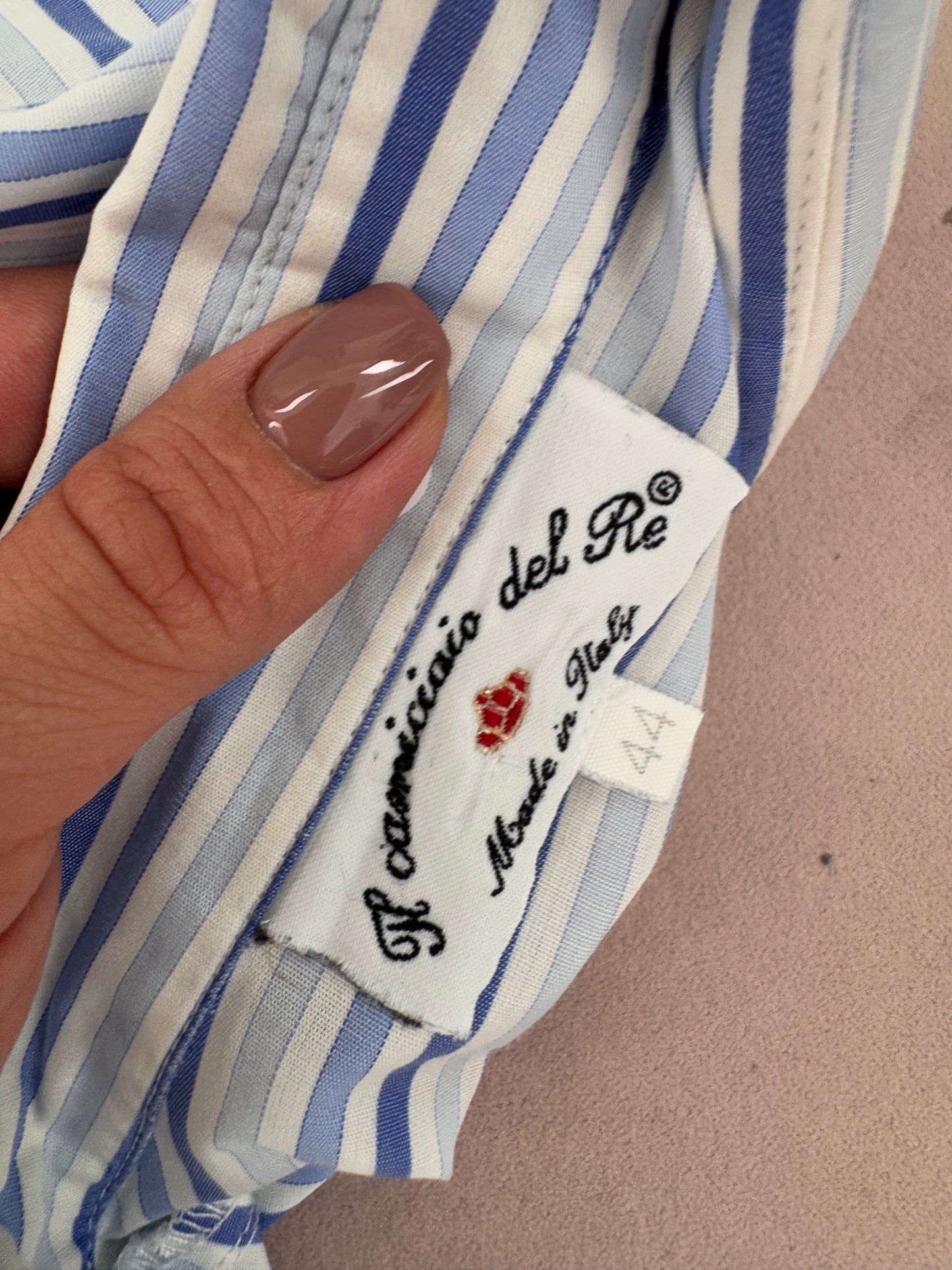 Cămașa premium italiană din poplin de bumbac cu dungi