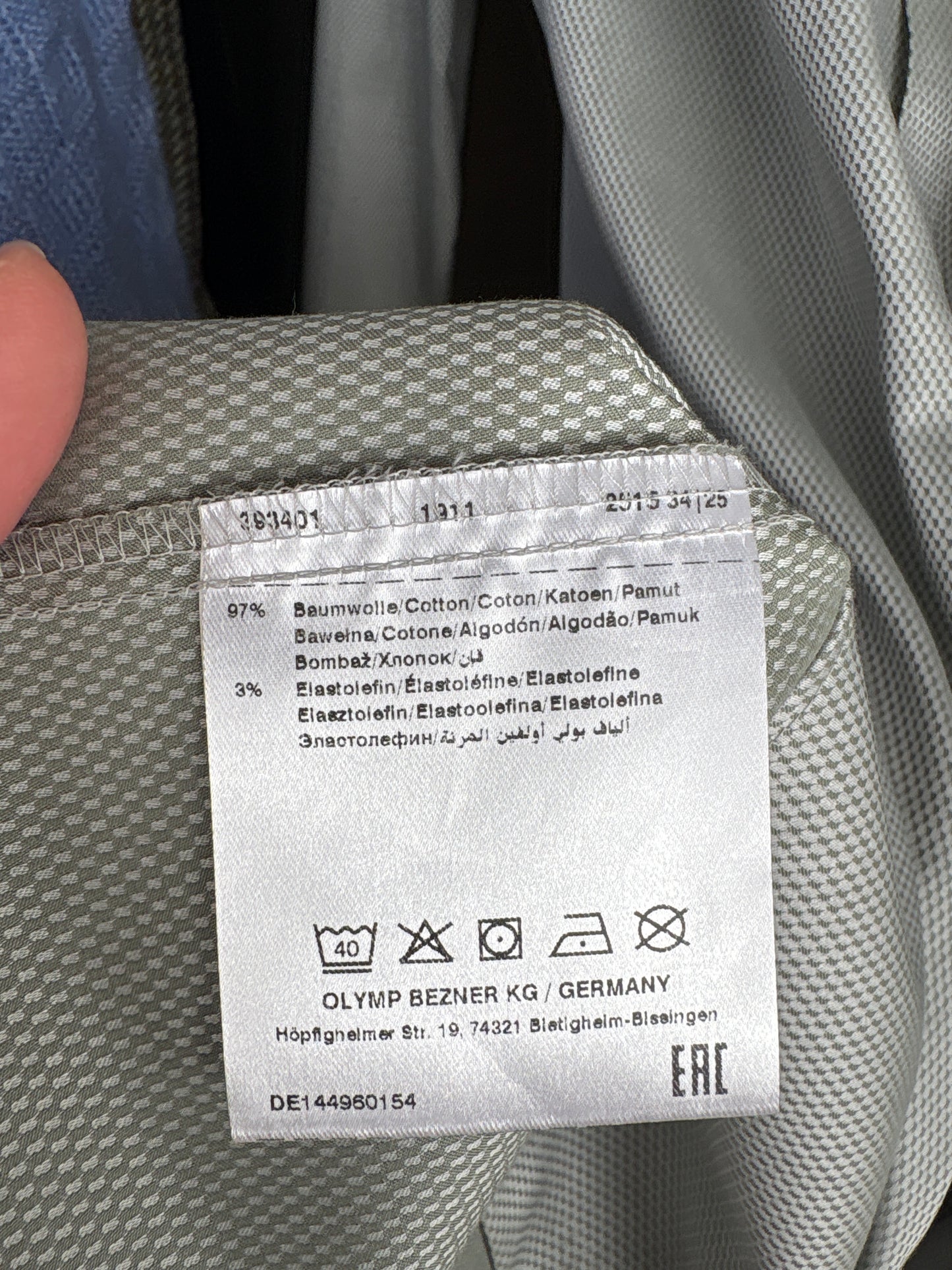 Cămașa Sage green din poplin de bumbac gros satinat texturat