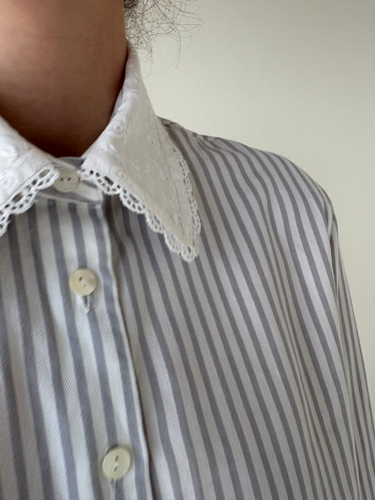 Cămașa vintage din poplin excepțional de bumbac texturat