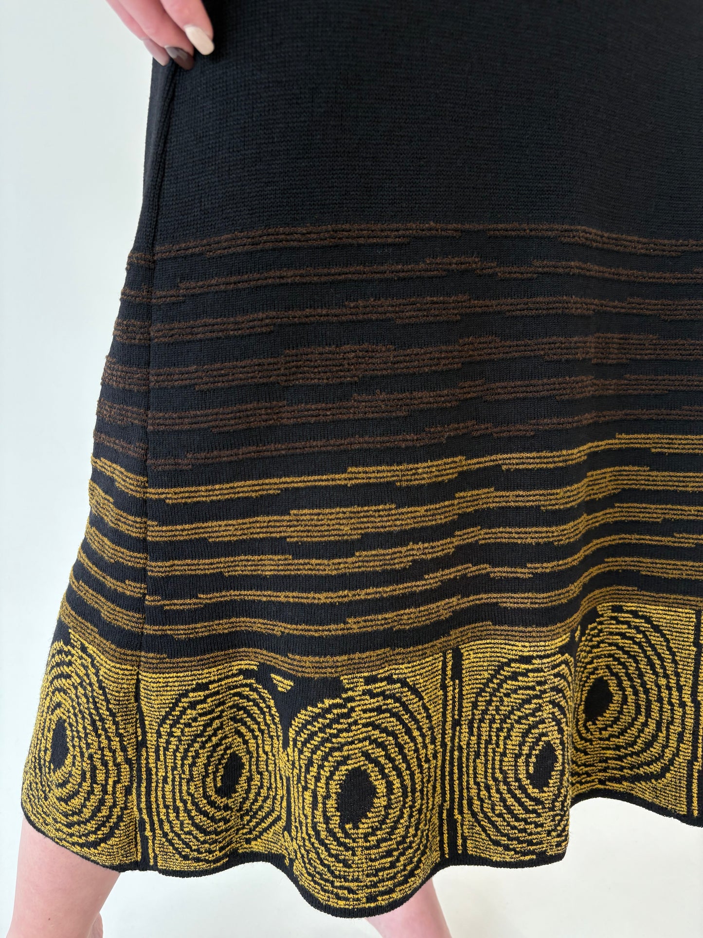 Fustă maxi high end din lana merino extrafina de gramaj mare