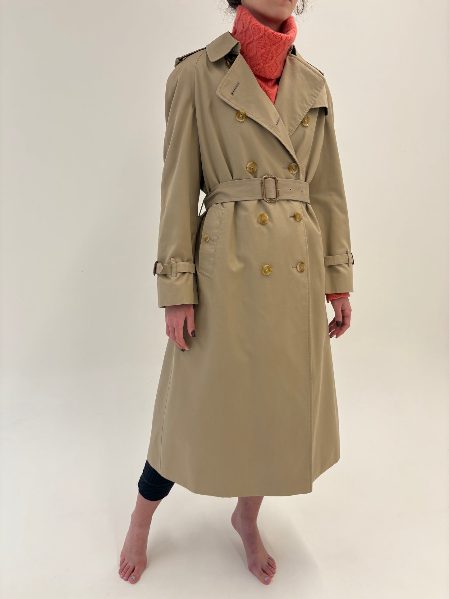Trench vintage Burberry high end cu liner de lana detașabil inclus