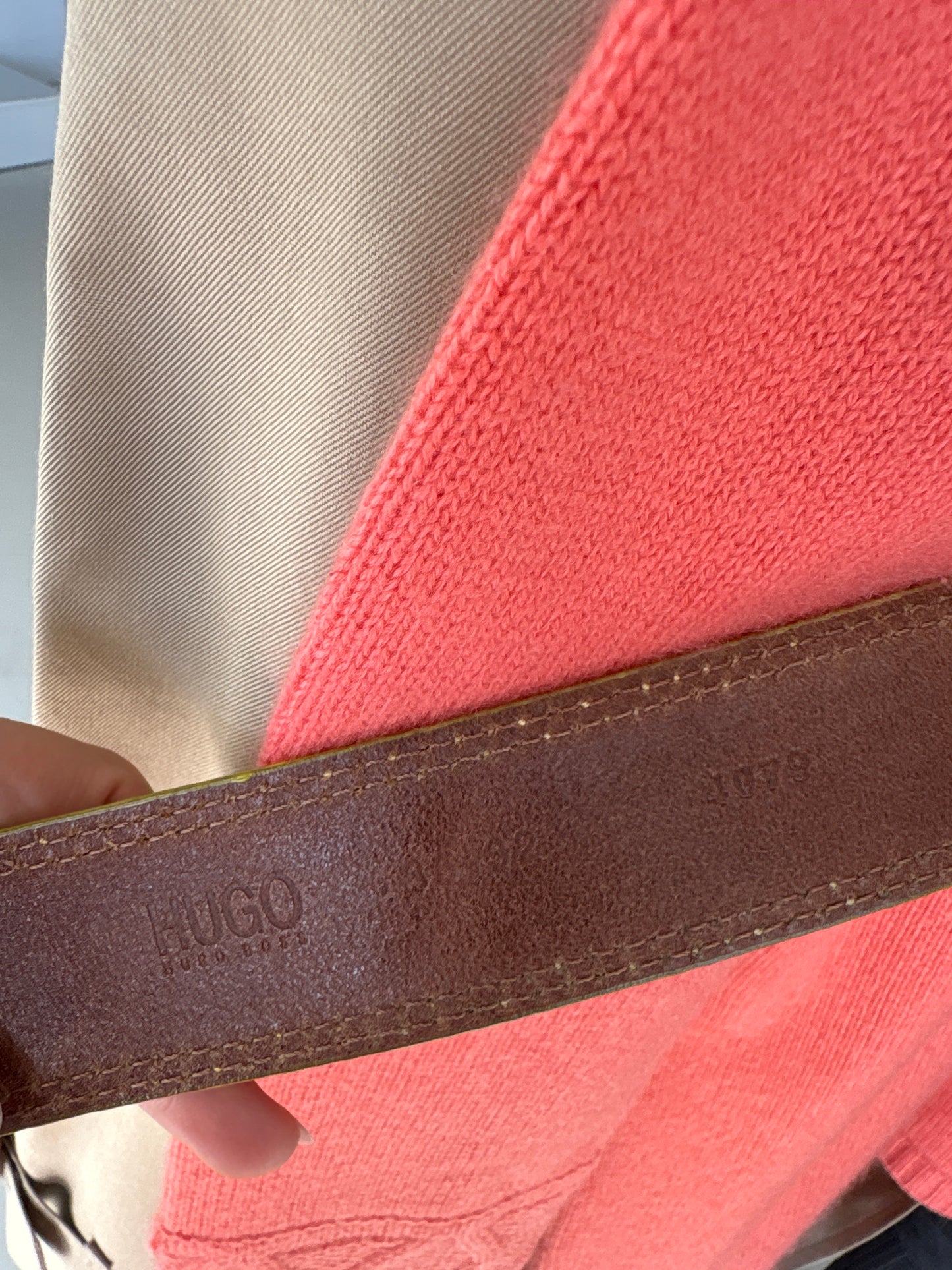 Curea Hugo Boss din piele naturală groasă
